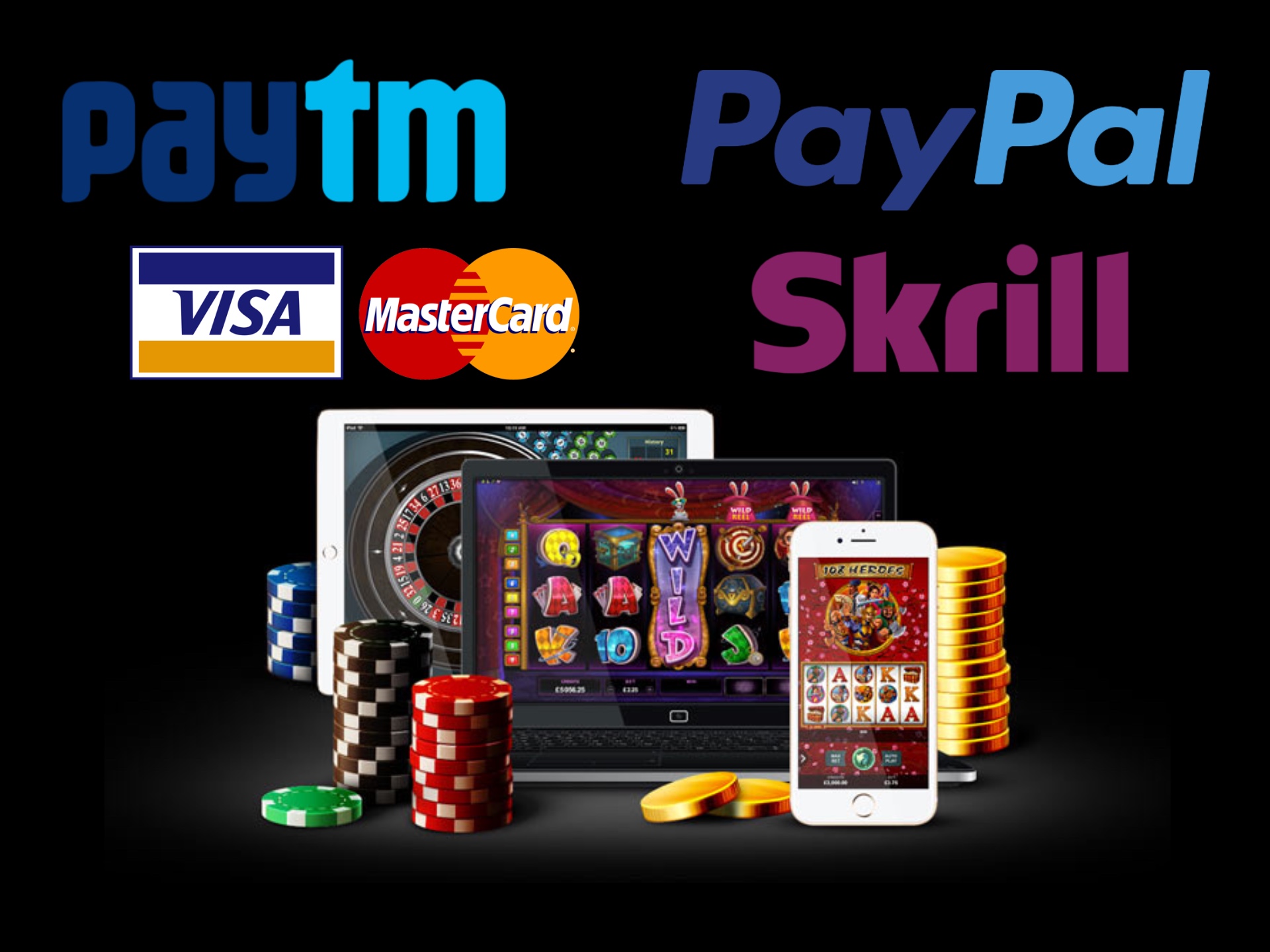 You can choose whichever of these methods and nake deposits and withdrals at an online casino in Indian Rupees.