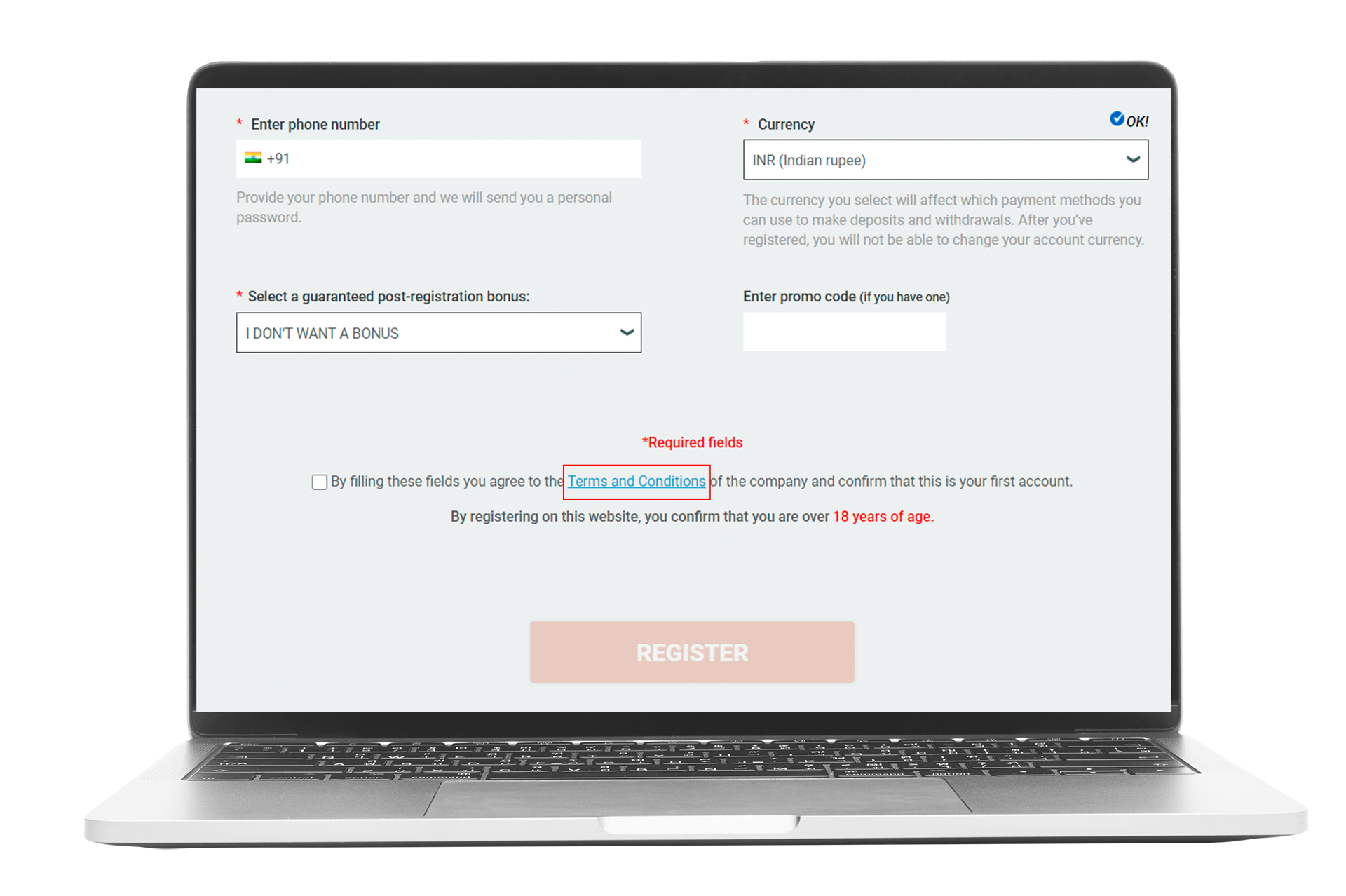 Get to know terms and wagering conditions of a welcome bonus.