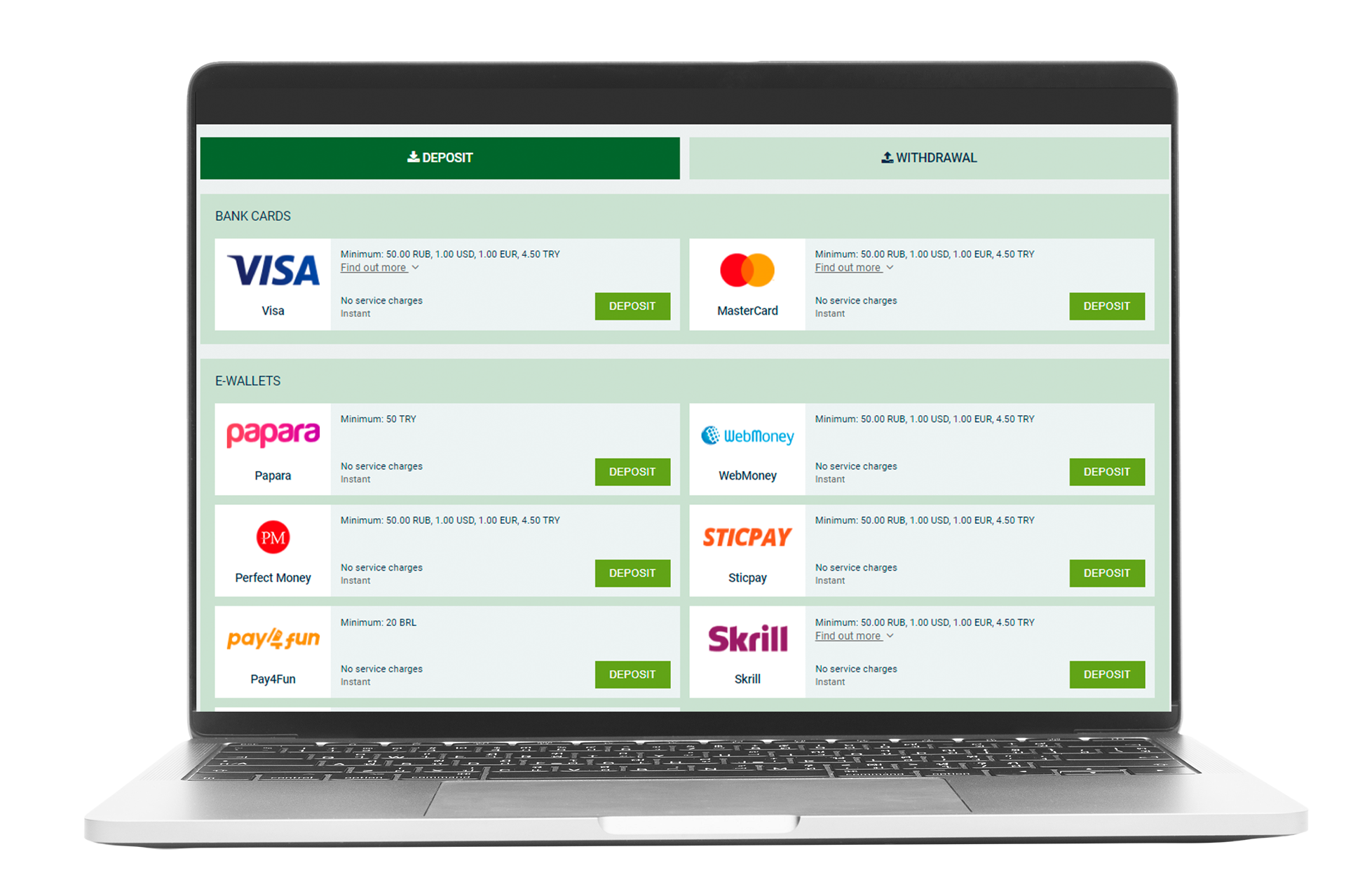 Make your first deposit and receive an online casino welcome bonus.