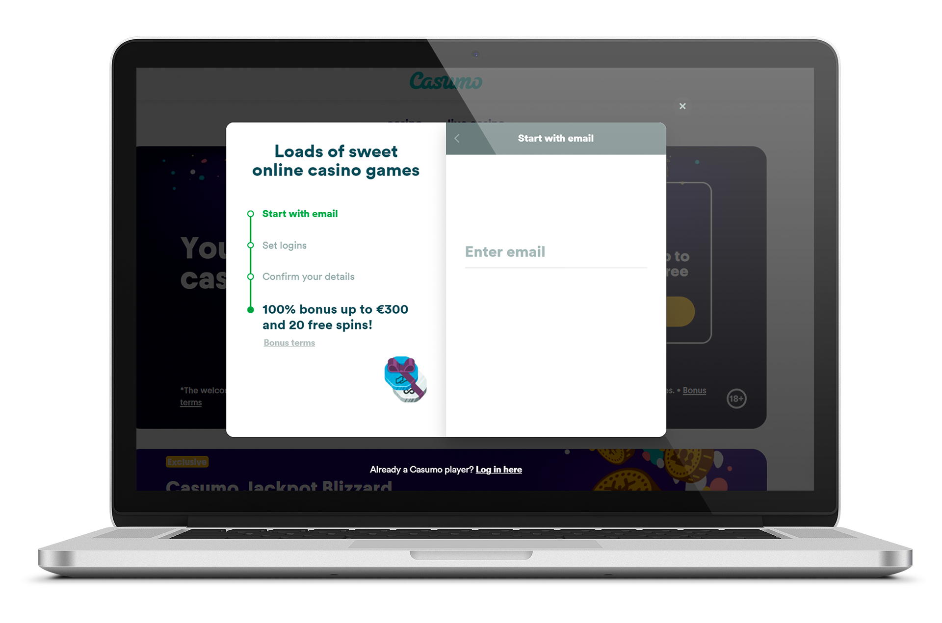 Provide only true personal infromation for Casumo.