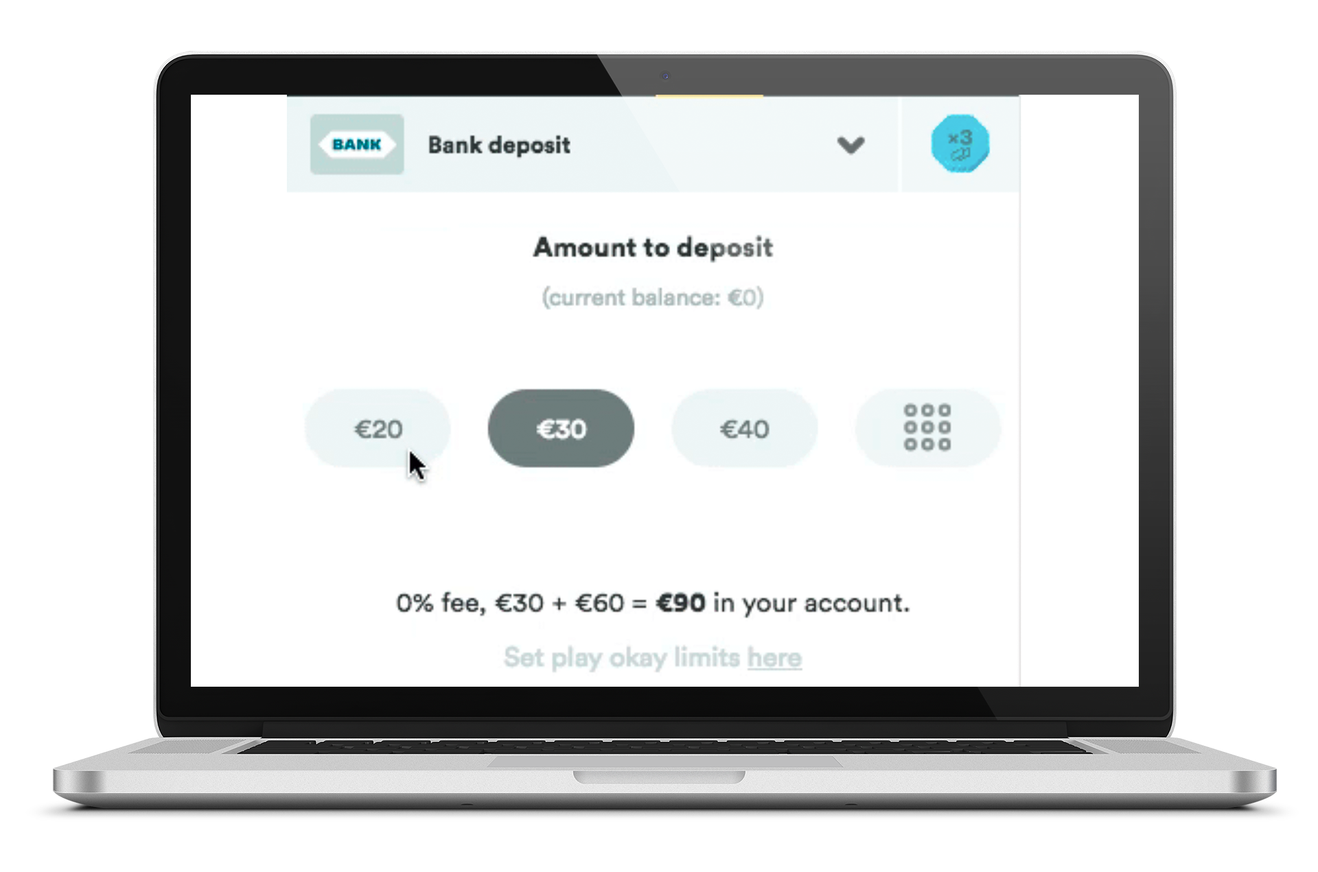 Make at least minimum deposit using the most convenient payment method, available at Casumo.