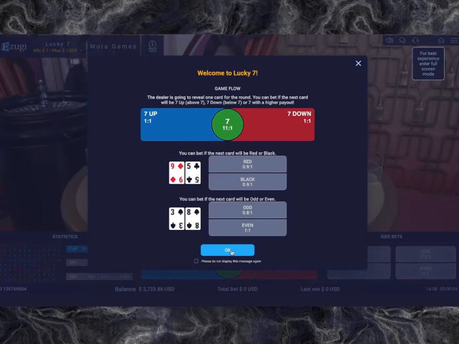 There are alot of options to bet in lucky 7