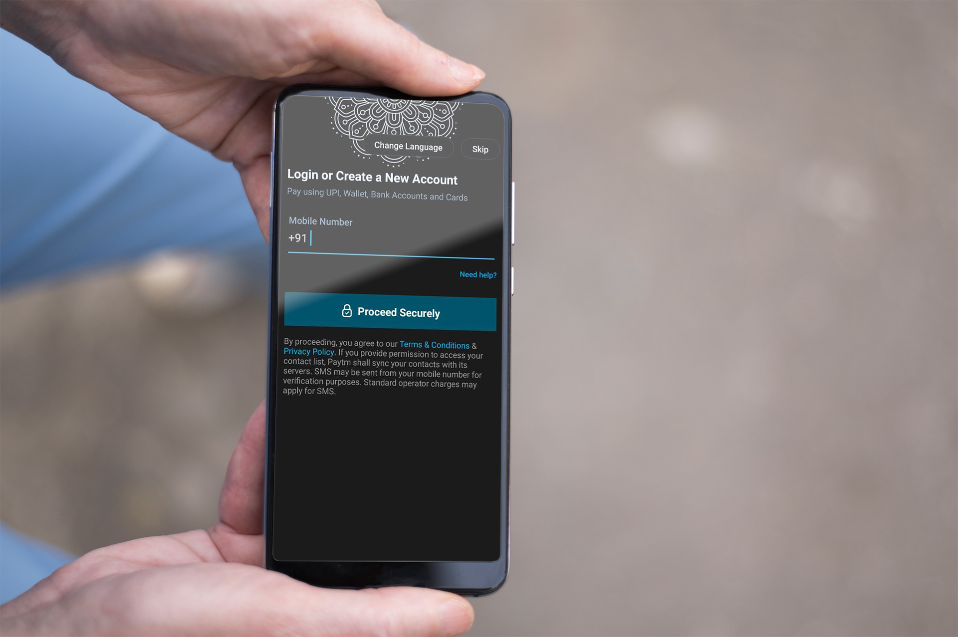Provide your personal information to Paytm to register, and no KYC is needed here.