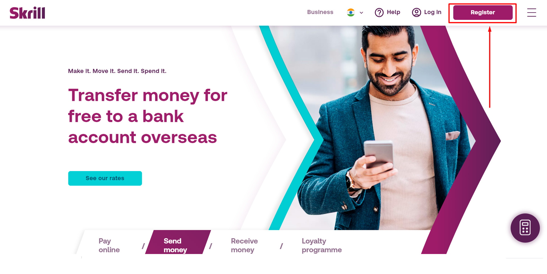 You will see a registration window there.