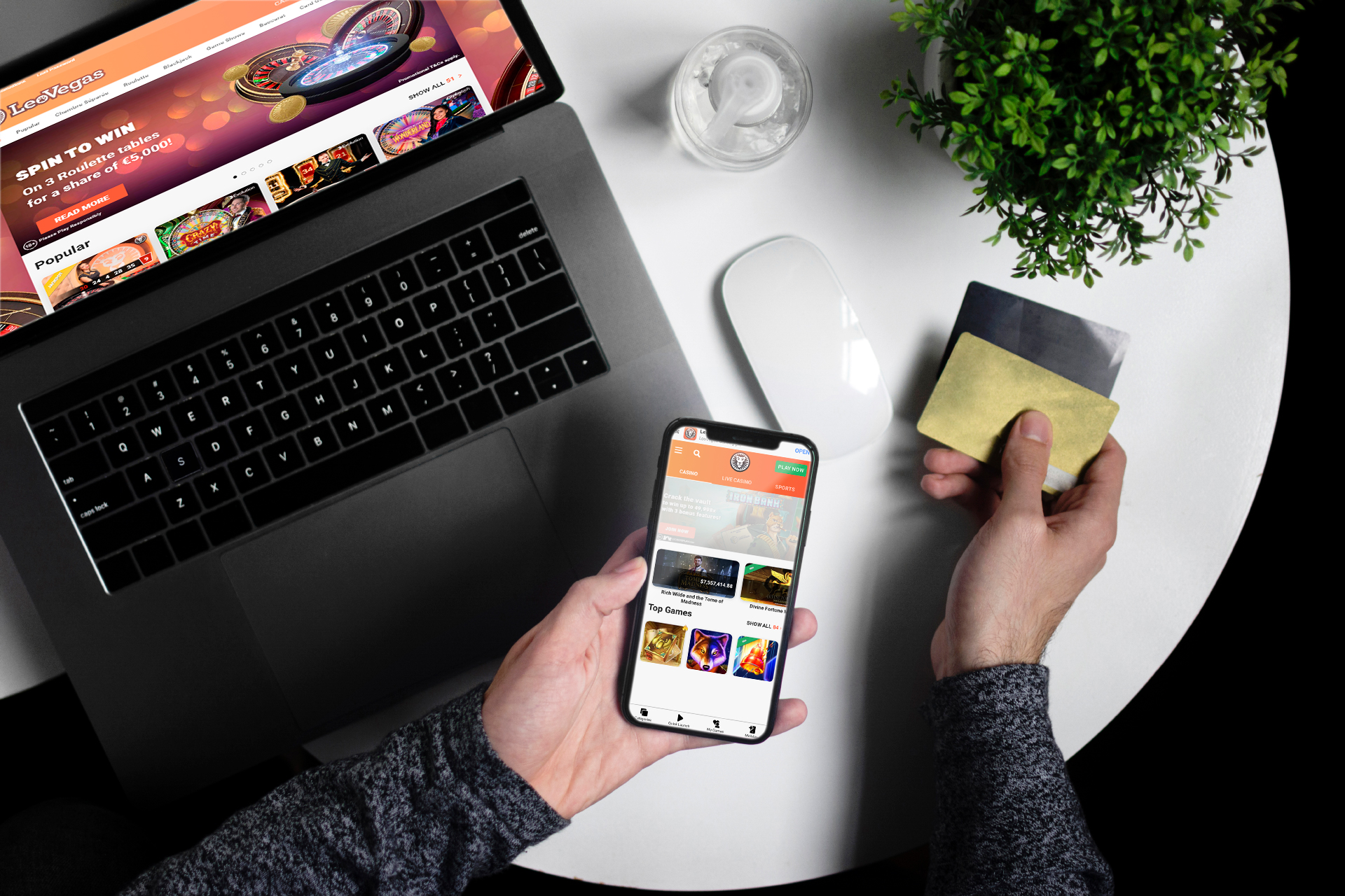 Download the application to play casino games everywhere.