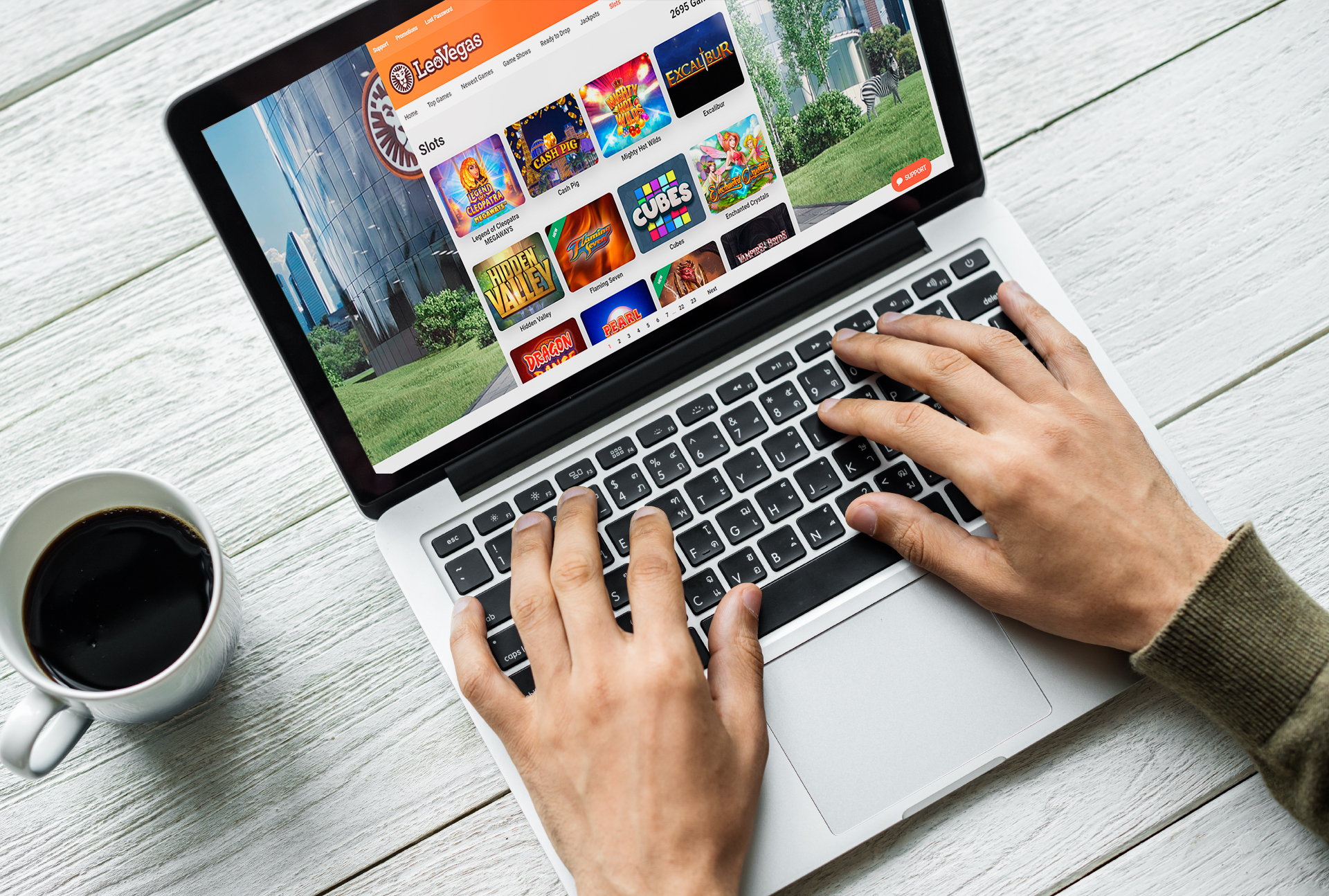 There are over 1400 online slots in LeoVegas.