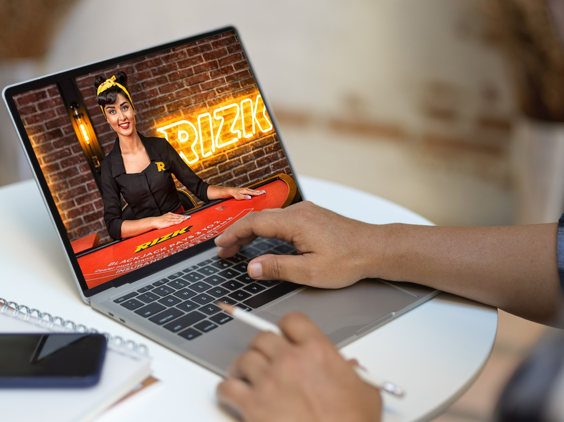 You can play blackjack at Rizk Casino.