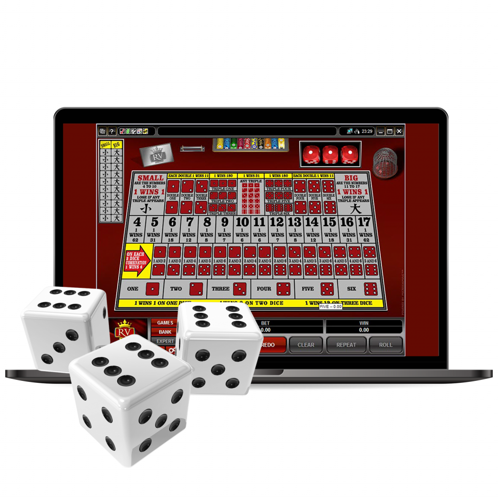 Sic Bo is a traditional game with three dice.