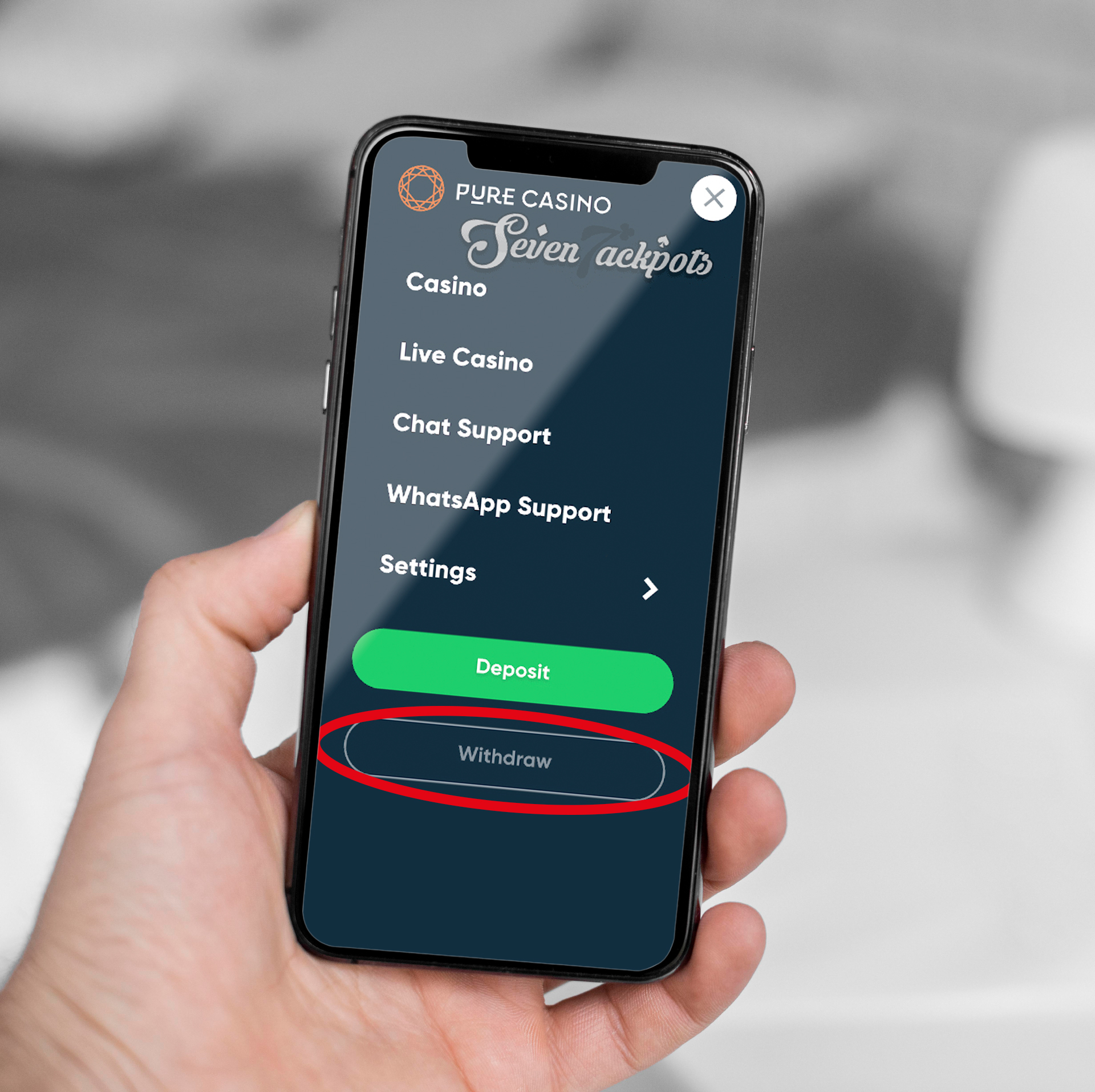 Withdraw money through convenient option.