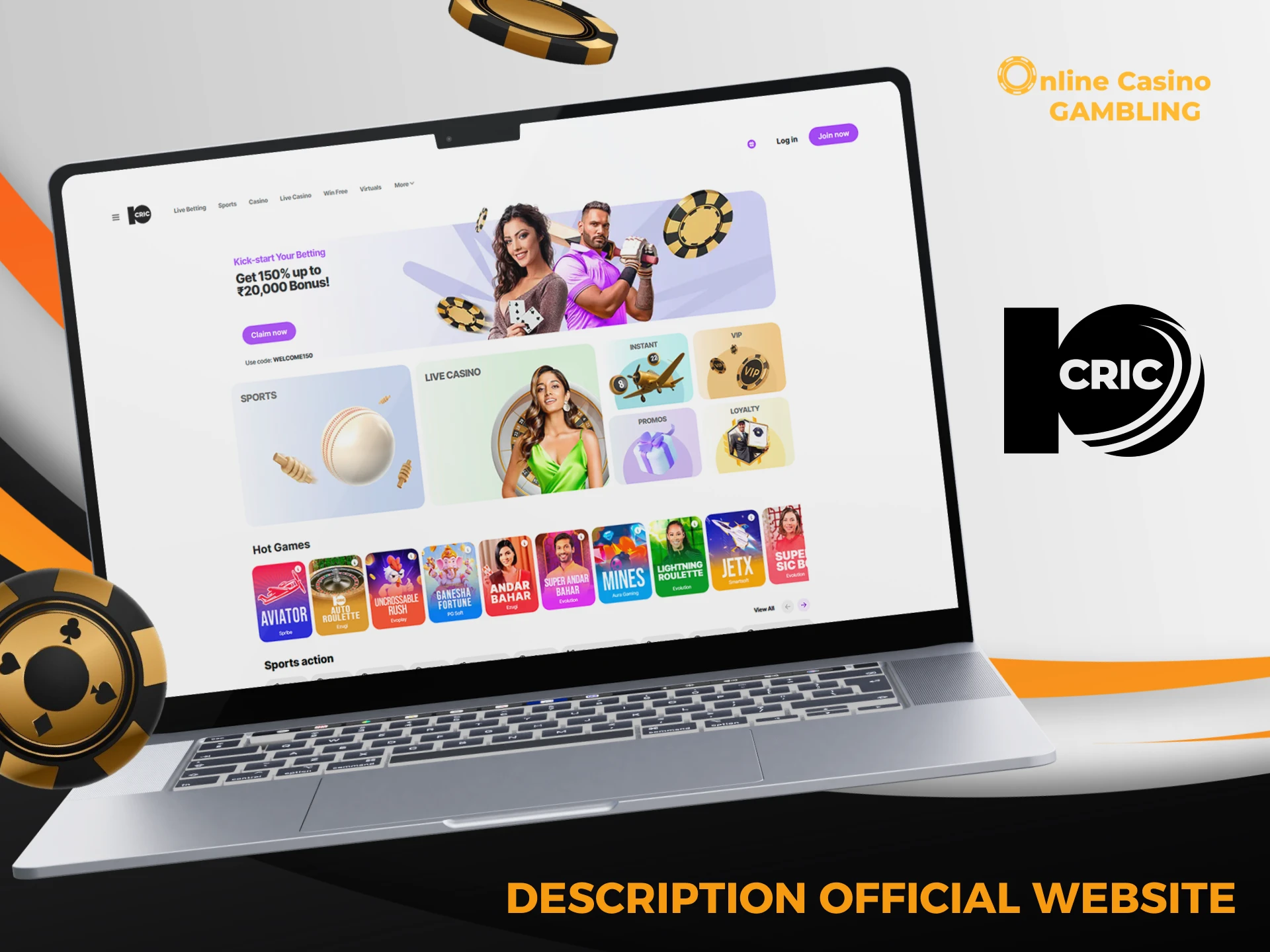 Read the description of the 10Cric website.