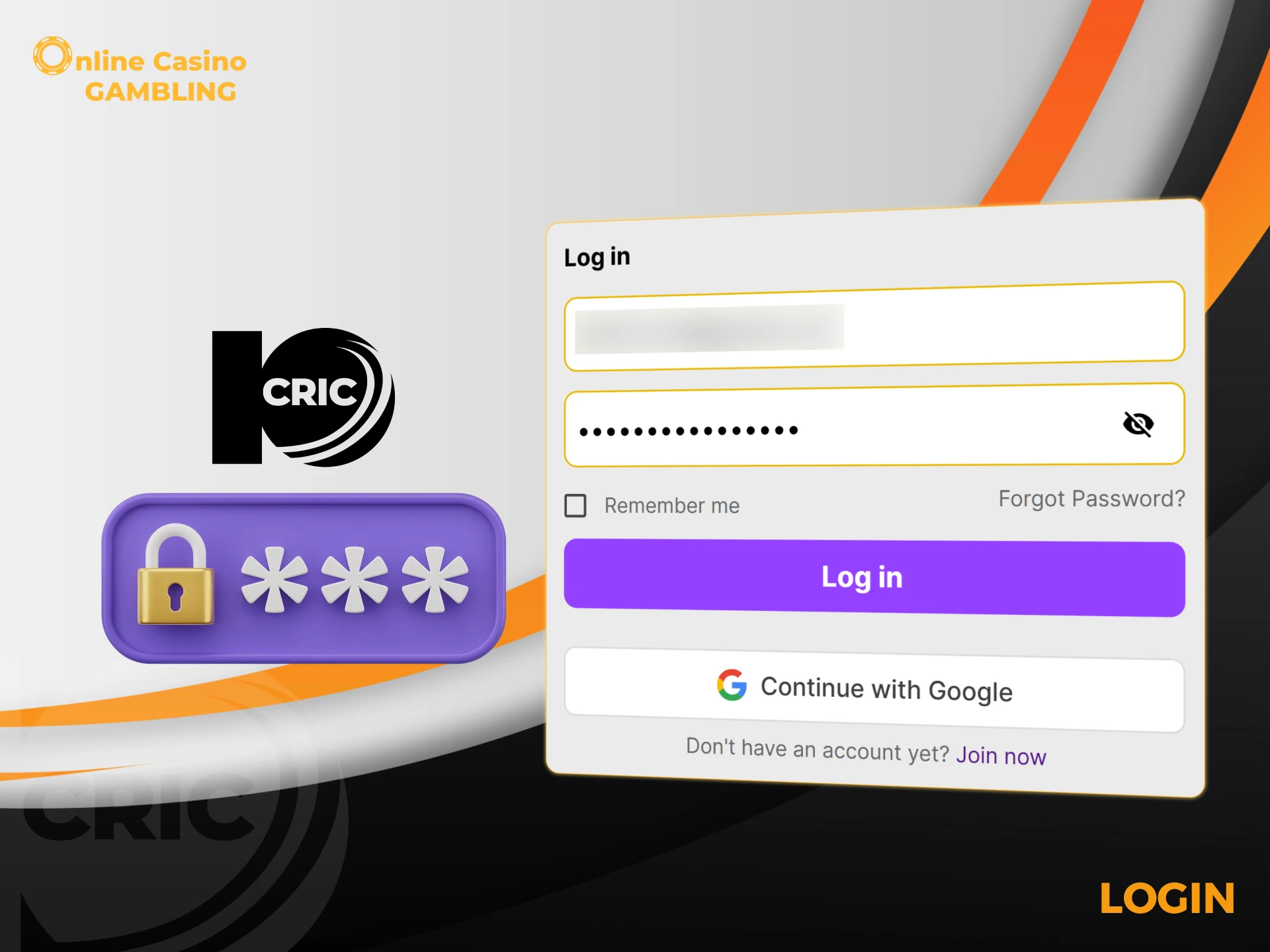 Learn how to log in to your 10Cric account.