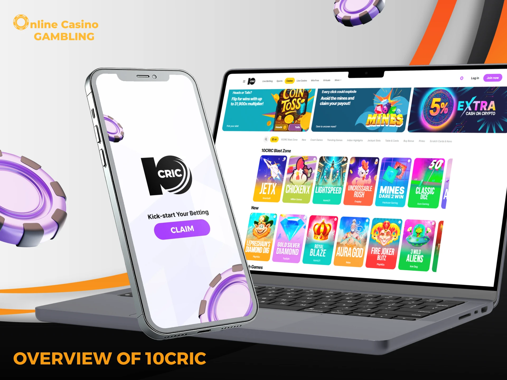 Detailed review of 10Cric Casino.