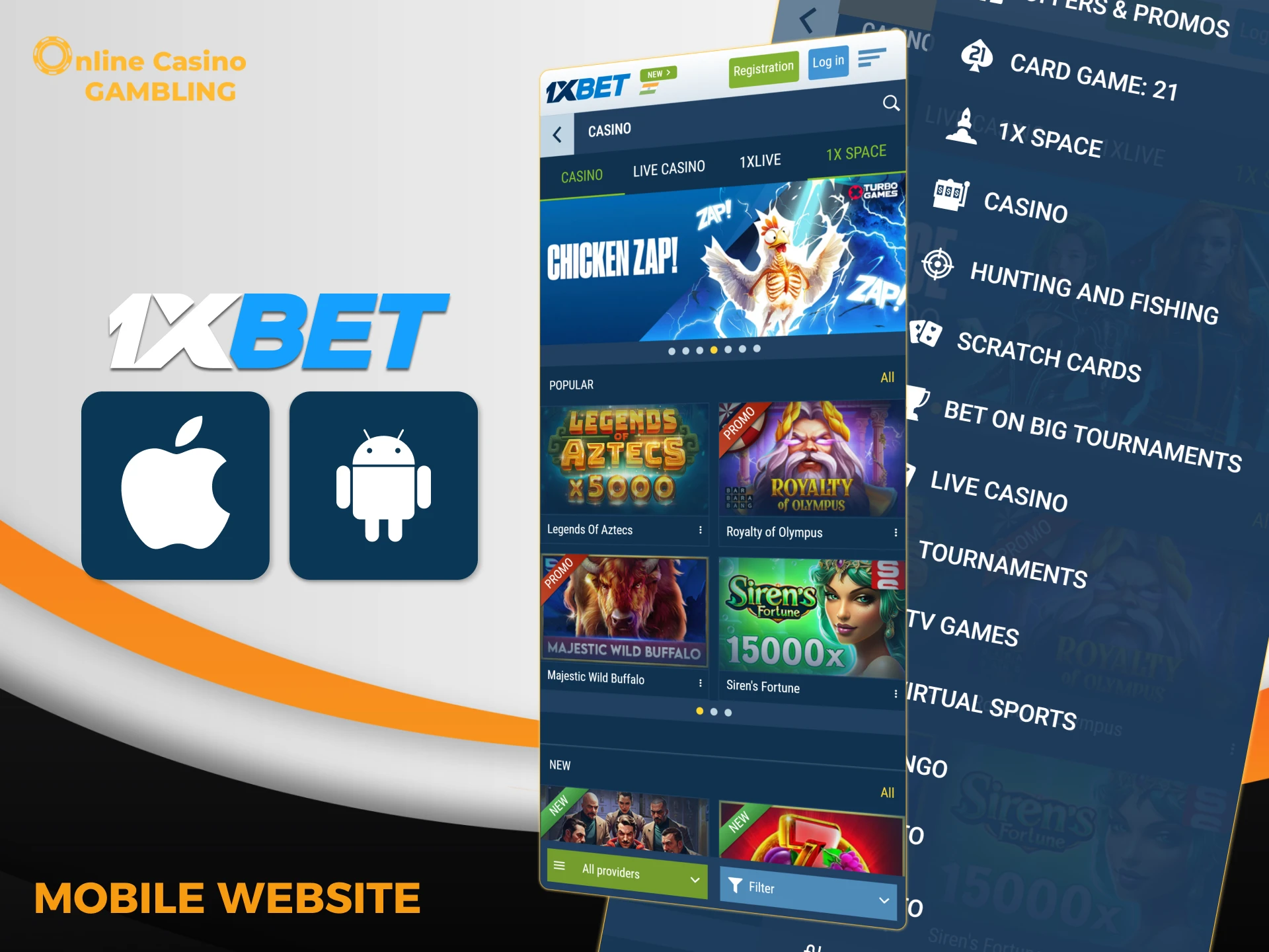 You can enjoy 1xbet in the mobile browser of your phone.