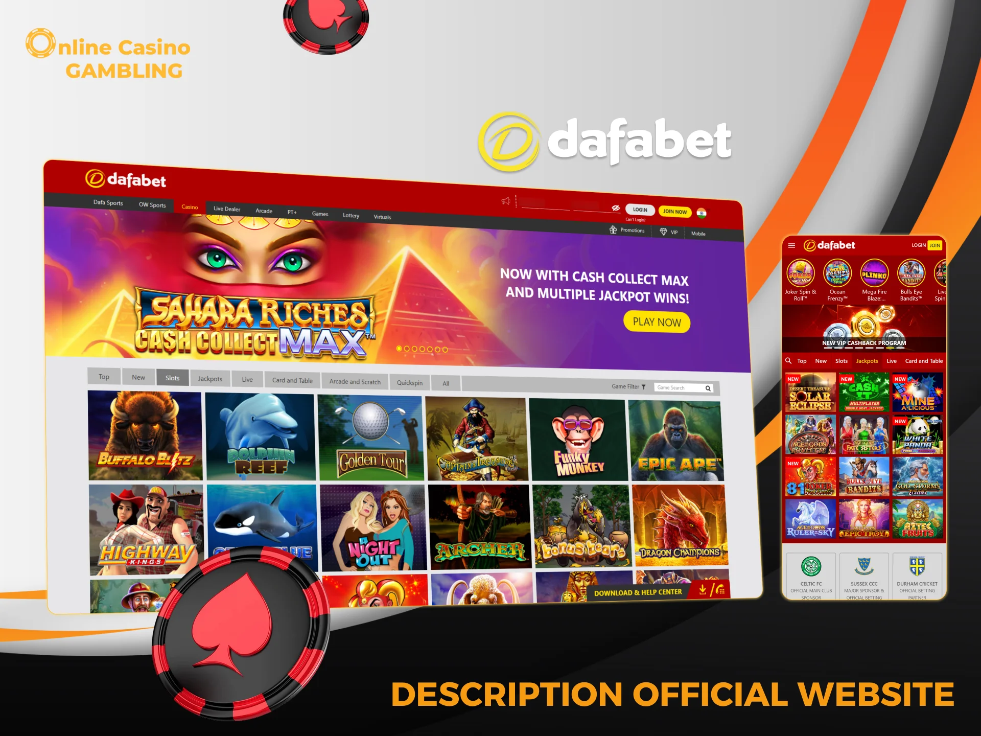 Description of the official Dafabet website.