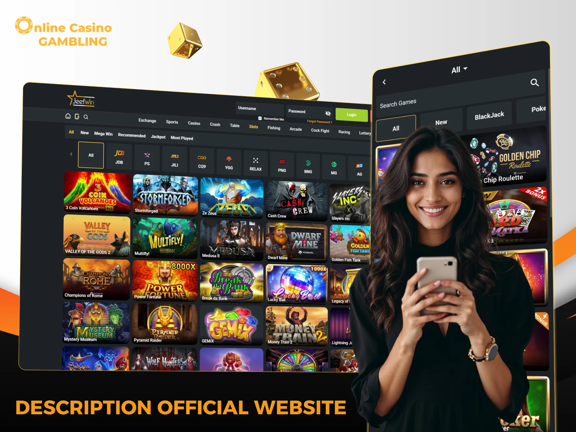 Description of the official Jeetwin website.