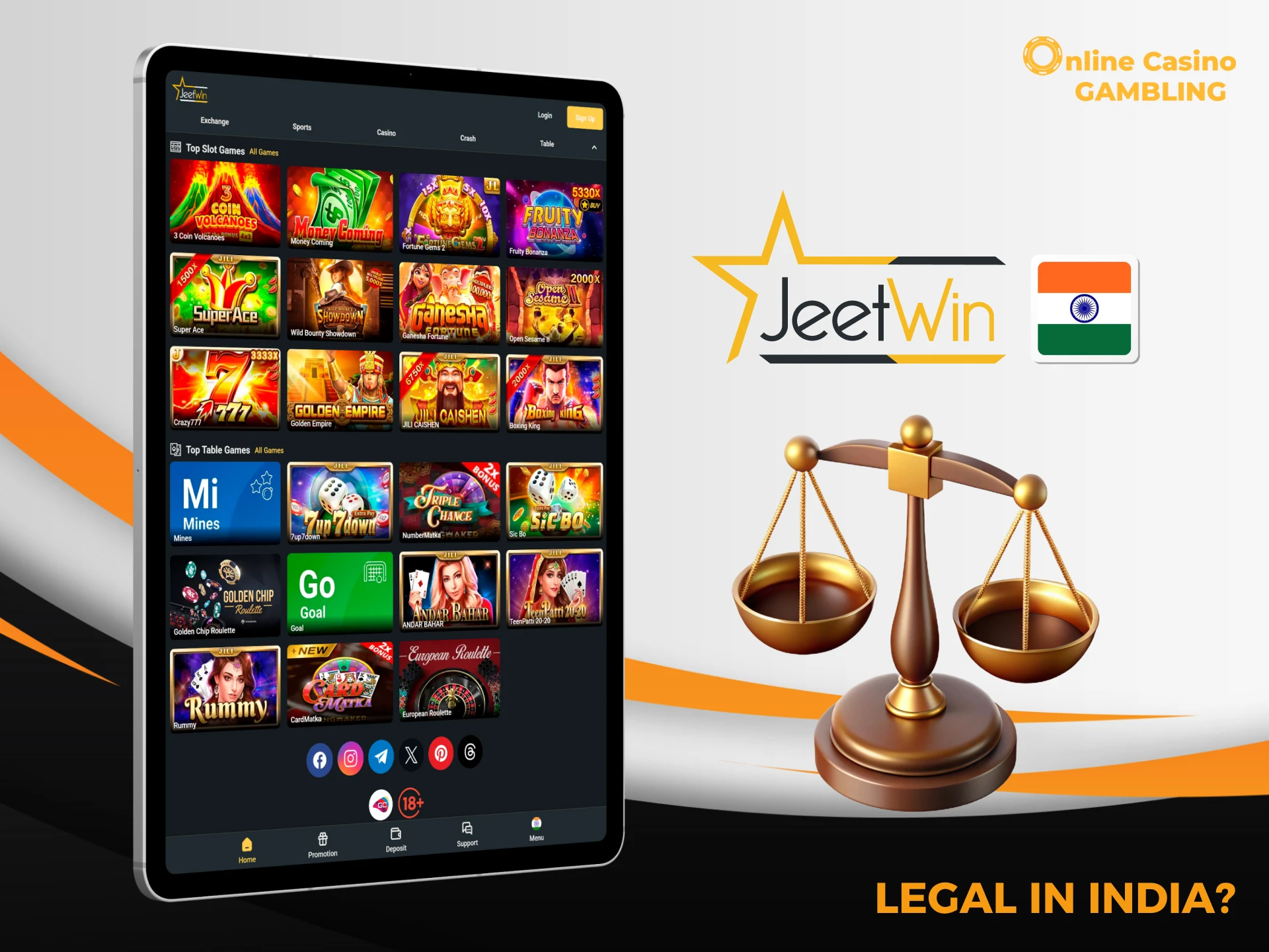 The legality of Jeetwin Casino is confirmed by its license.