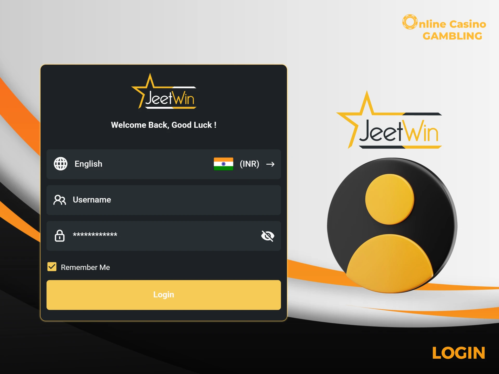 You need to log in to access your Jeetwin account.