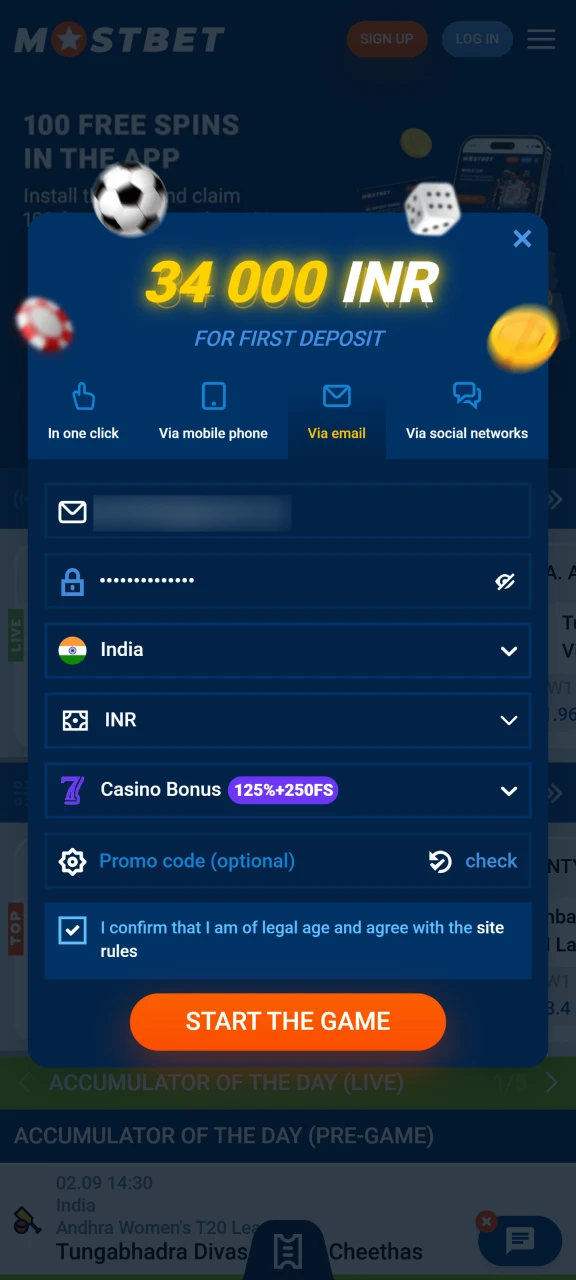 Finish the registration and have fun.