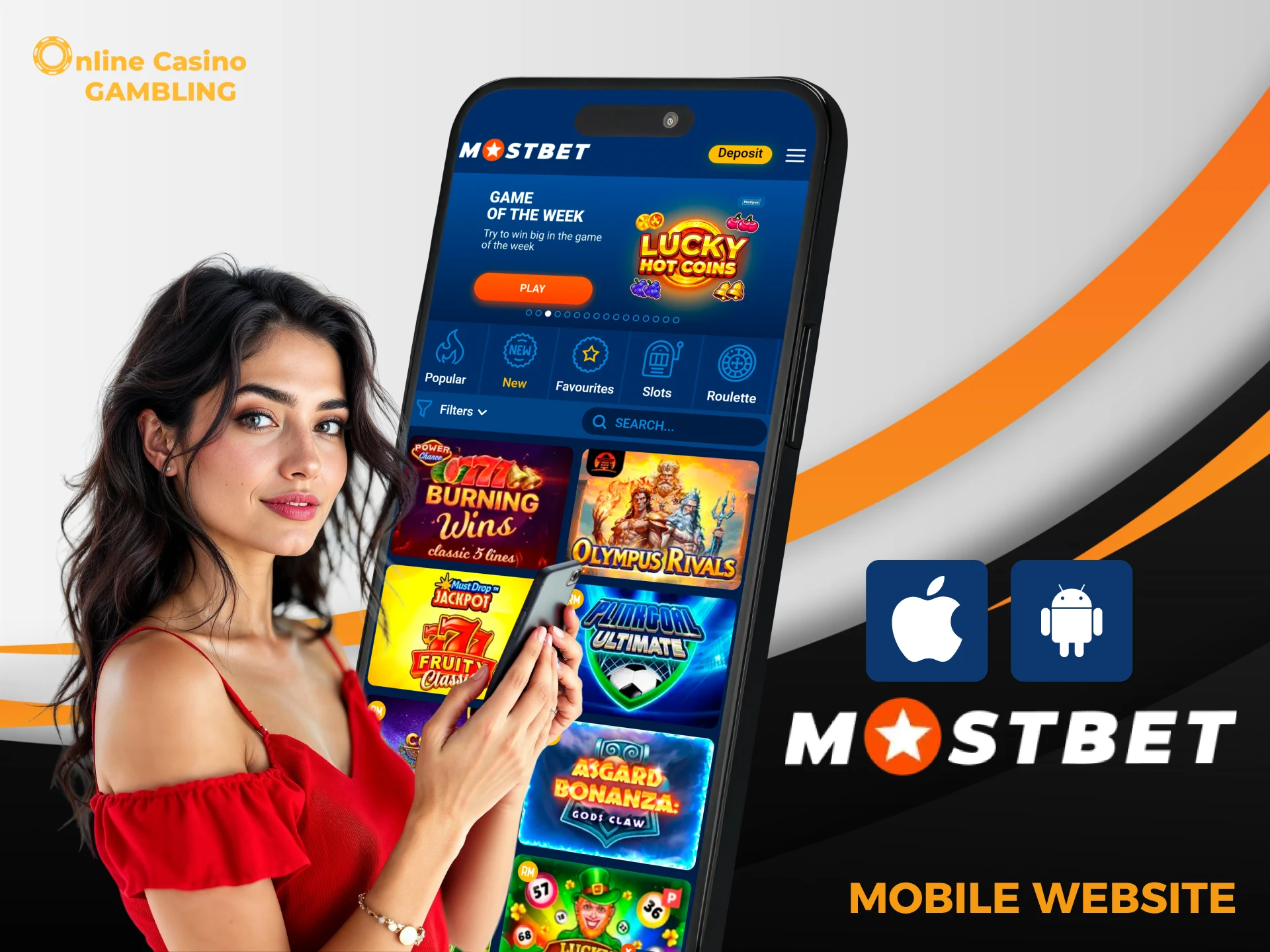 Play on Mostbet in your mobile browser.