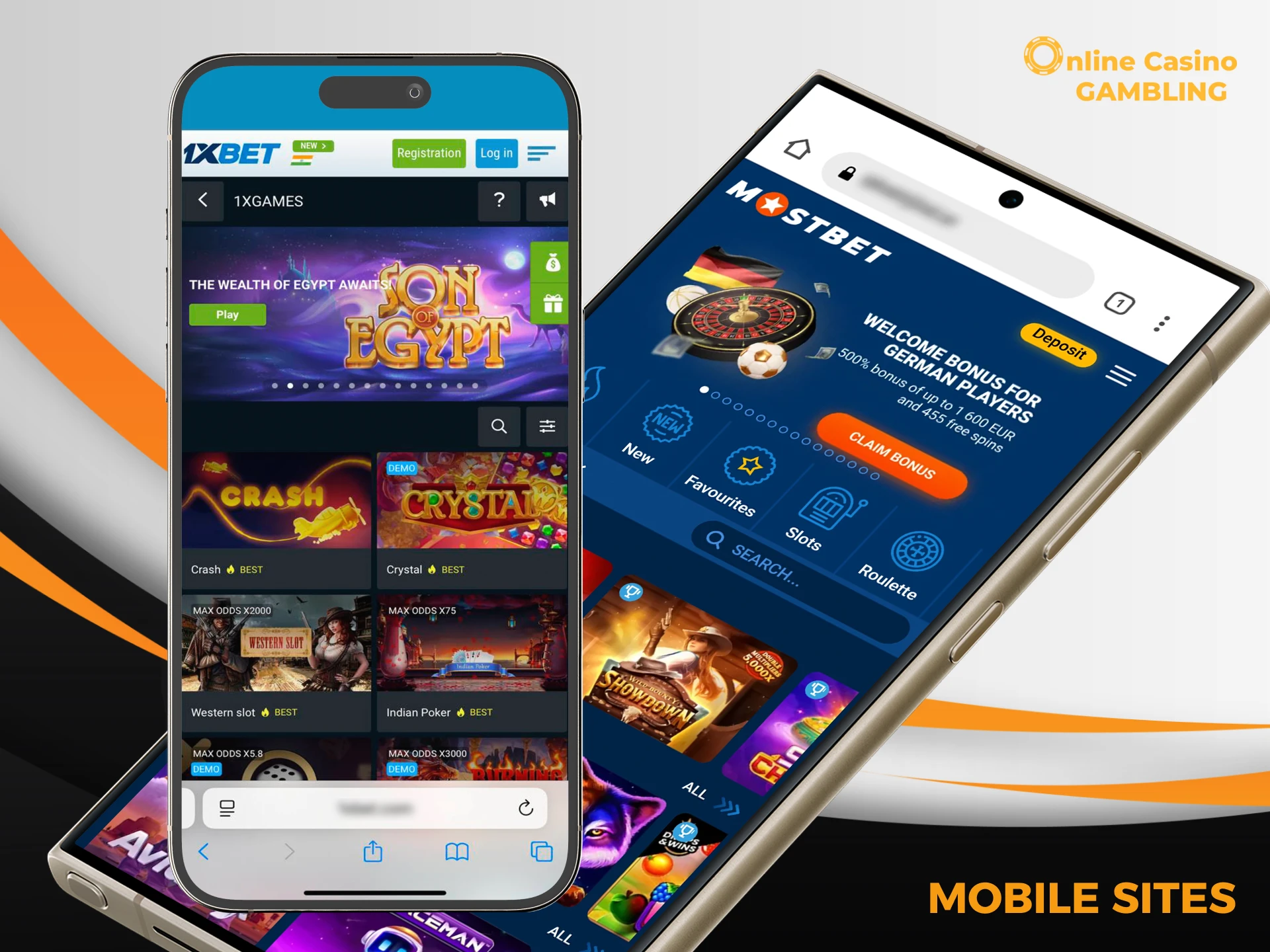 You can play casino games in your mobile browser without downloading an app.