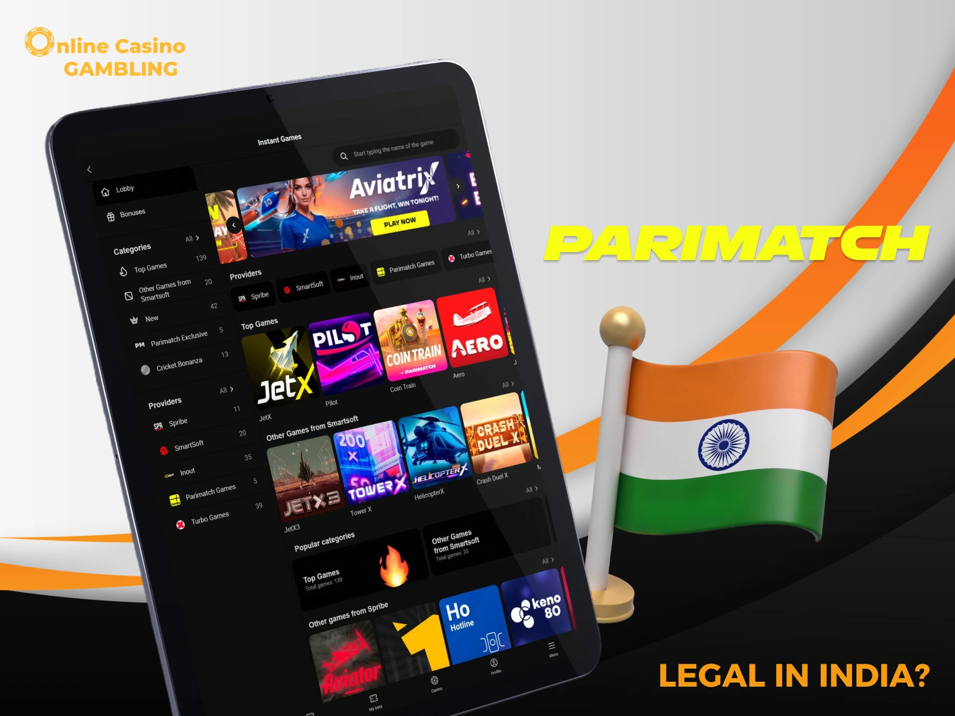 More information about the legality of the Parimatch platform.