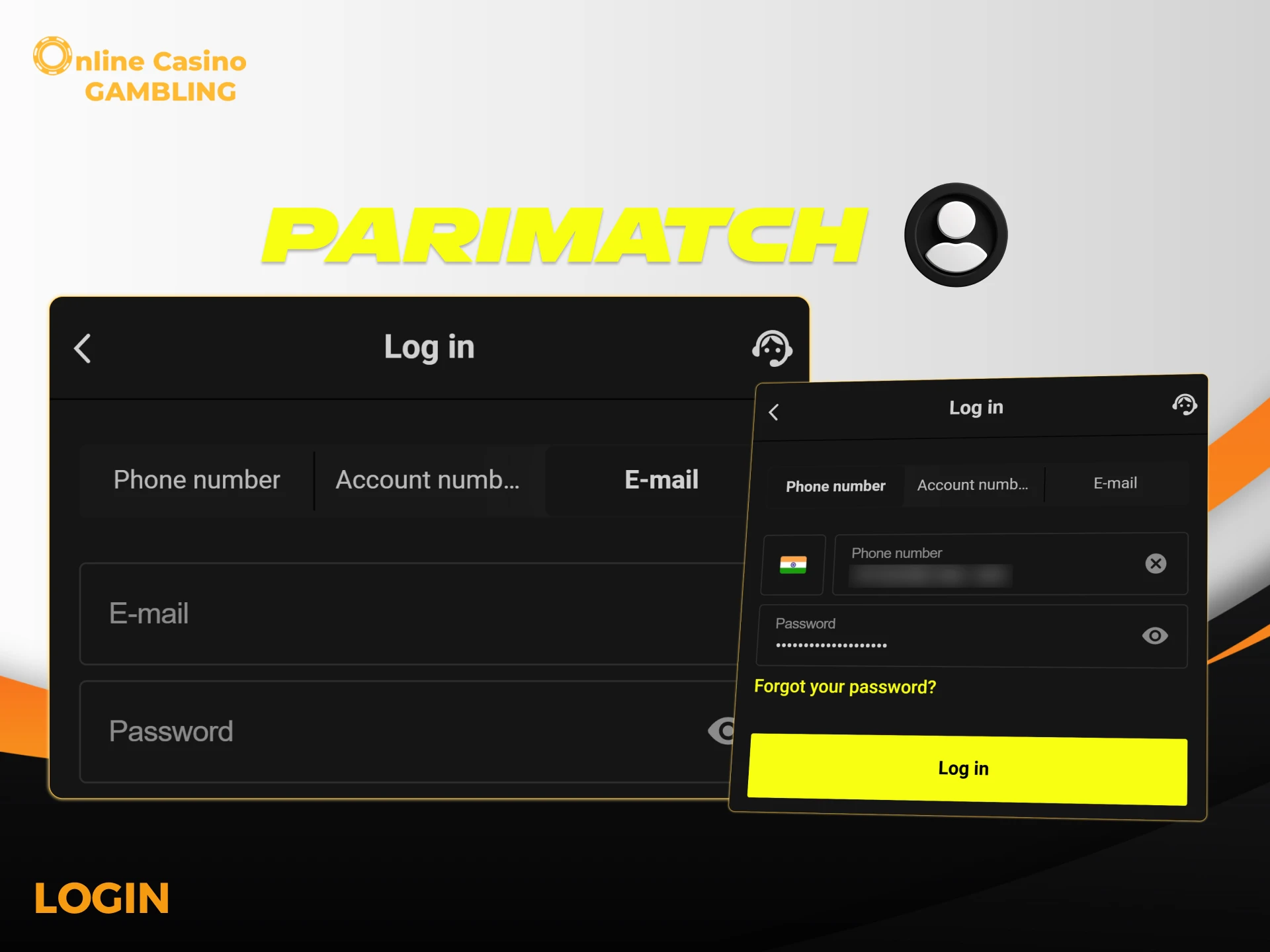 To loggin in your account at Parimatch, clients need only a few steps.