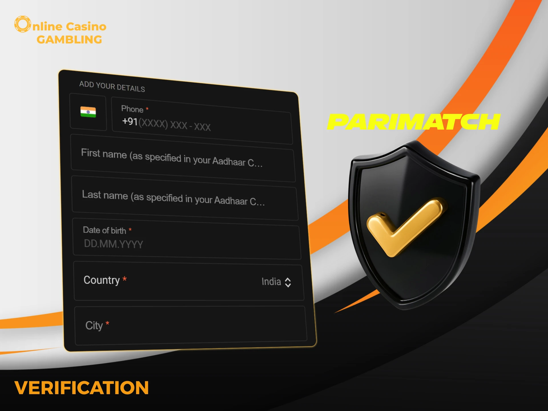 For complete security, you need to verify your Parimatch account.