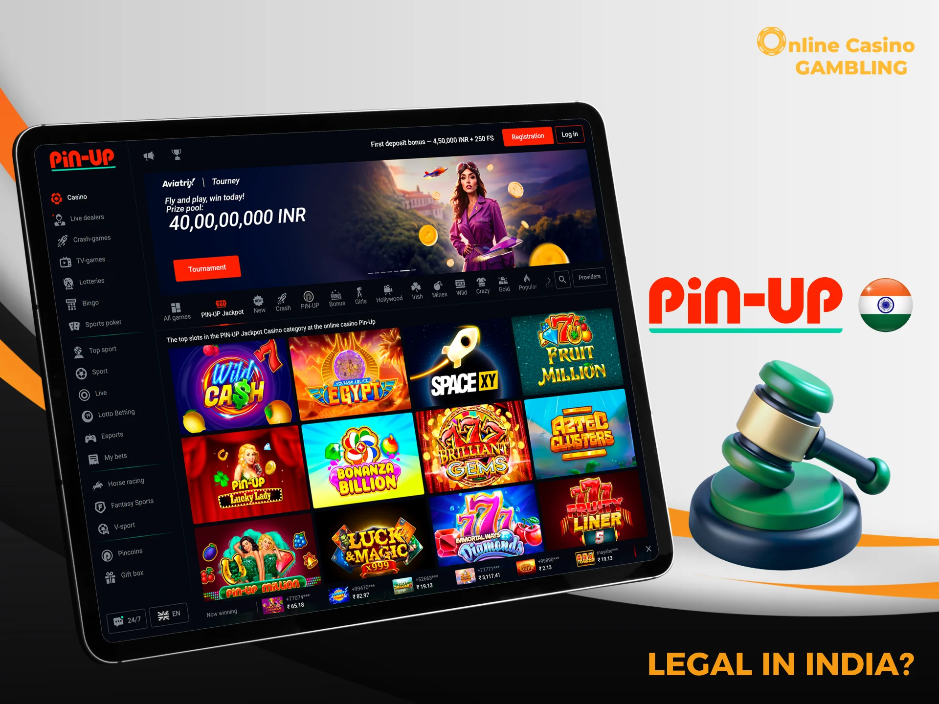 Learn more about the legality of the Pin-Up Casino.