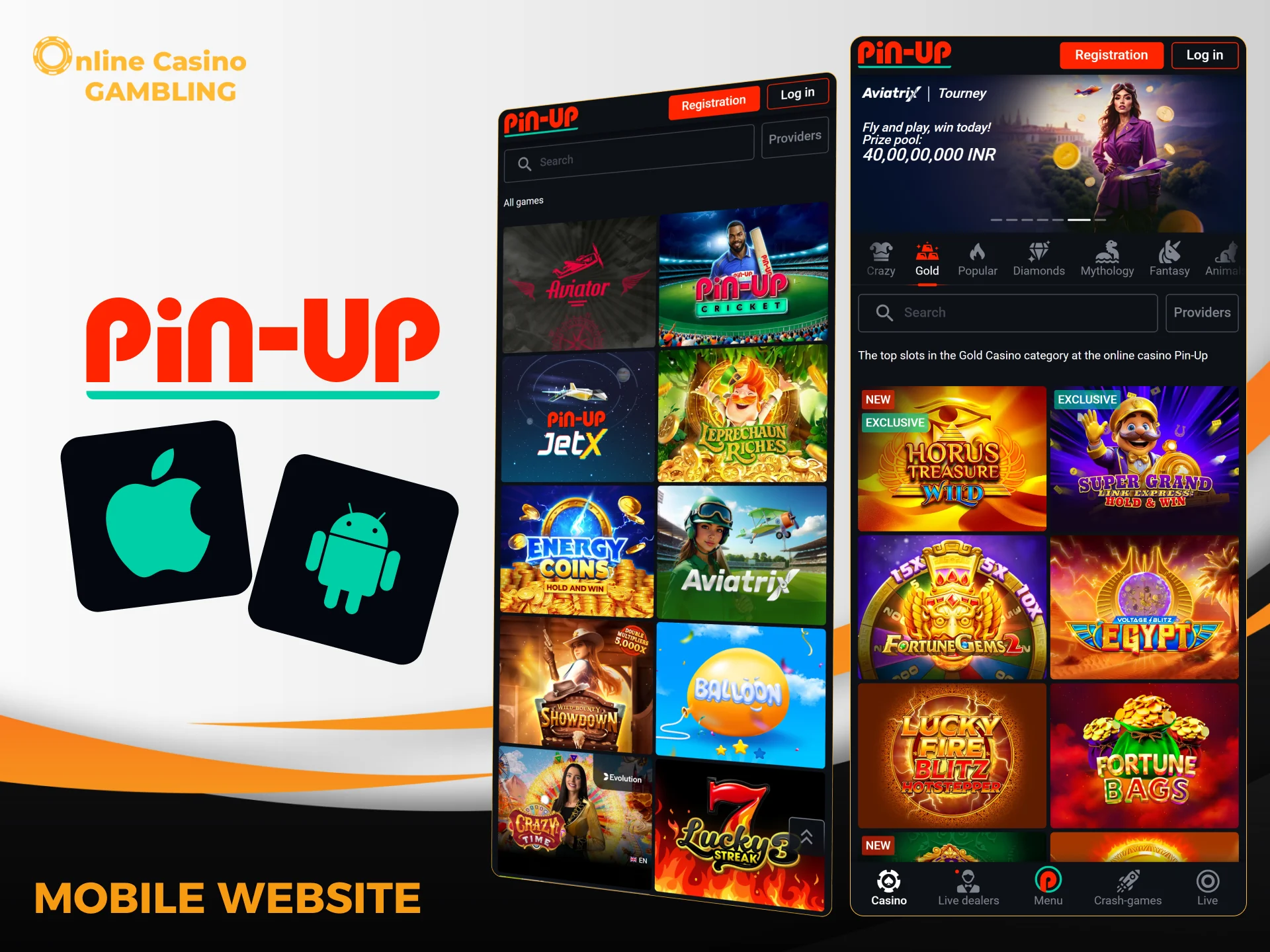 You can place bets at Pin-Up Casino from your phone or tablet using a mobile browser.