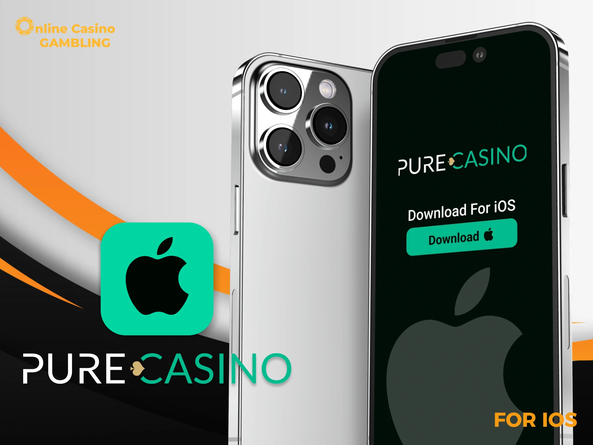 To play anywhere, download the Pure Casino app on your iOS device.