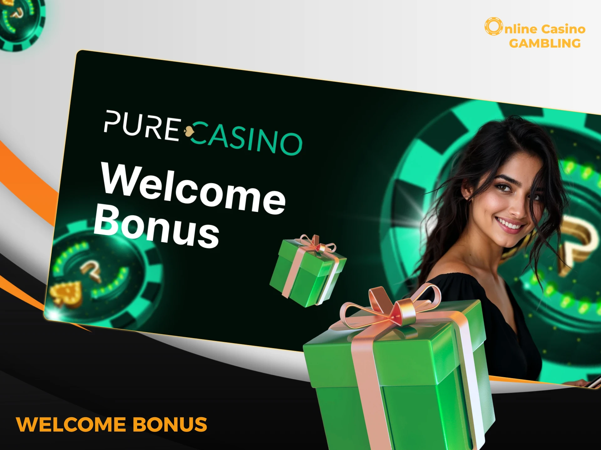 Pure Casino offers a good welcome bonus to get started.