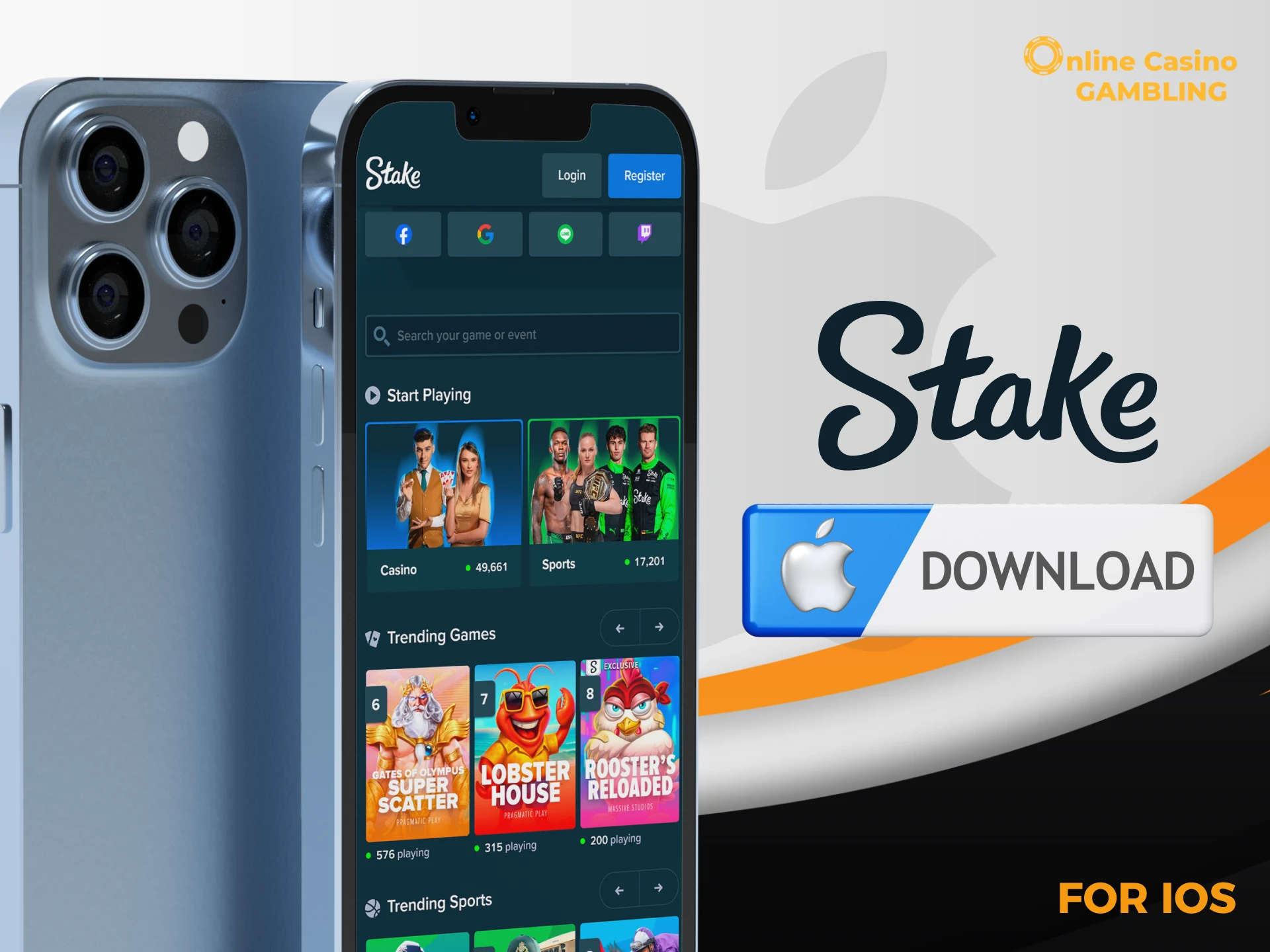 Step-by-step instructions for installing Stake on iOS.