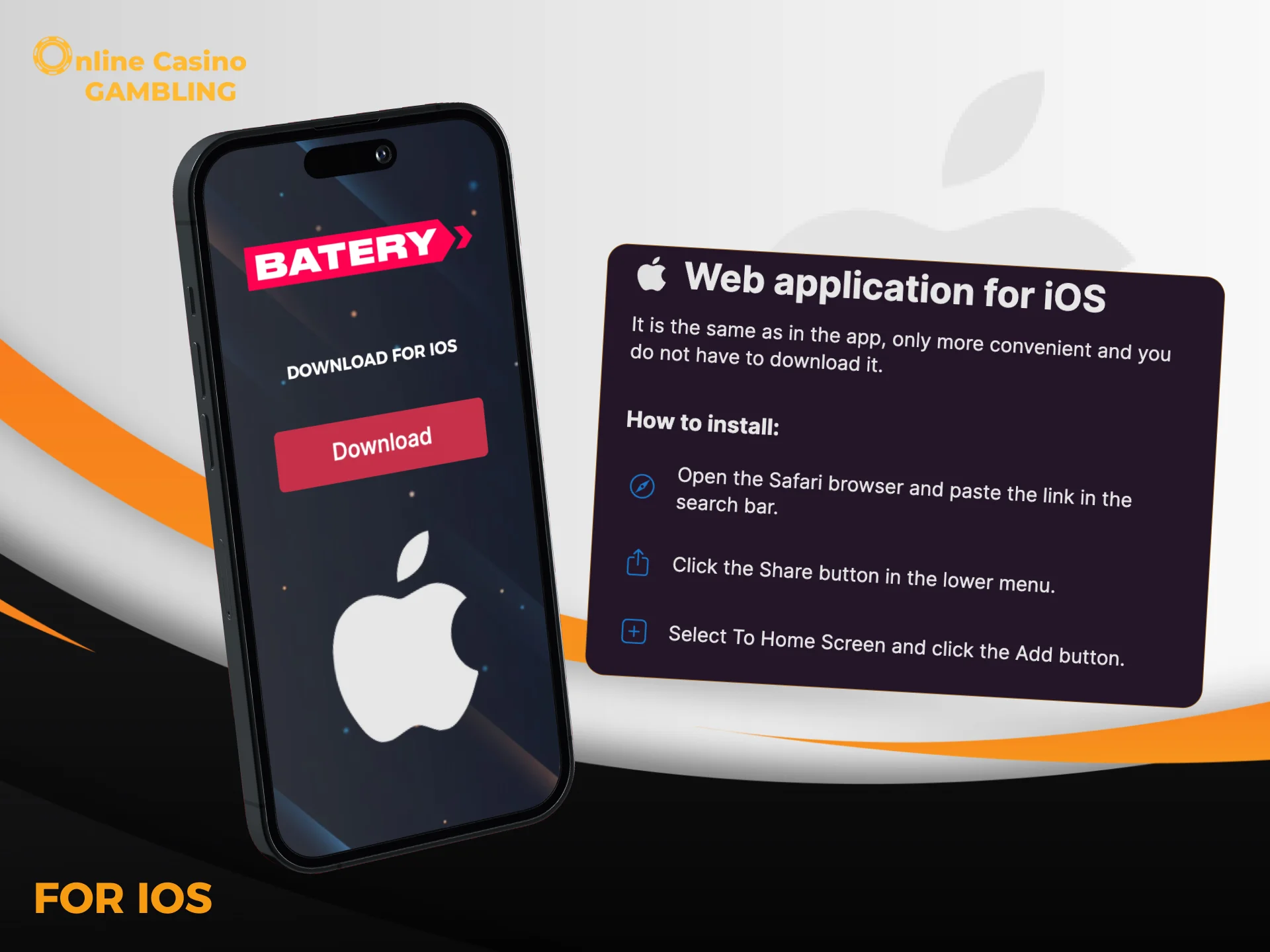 Add Batery to your iPhone home screen and play instantly.