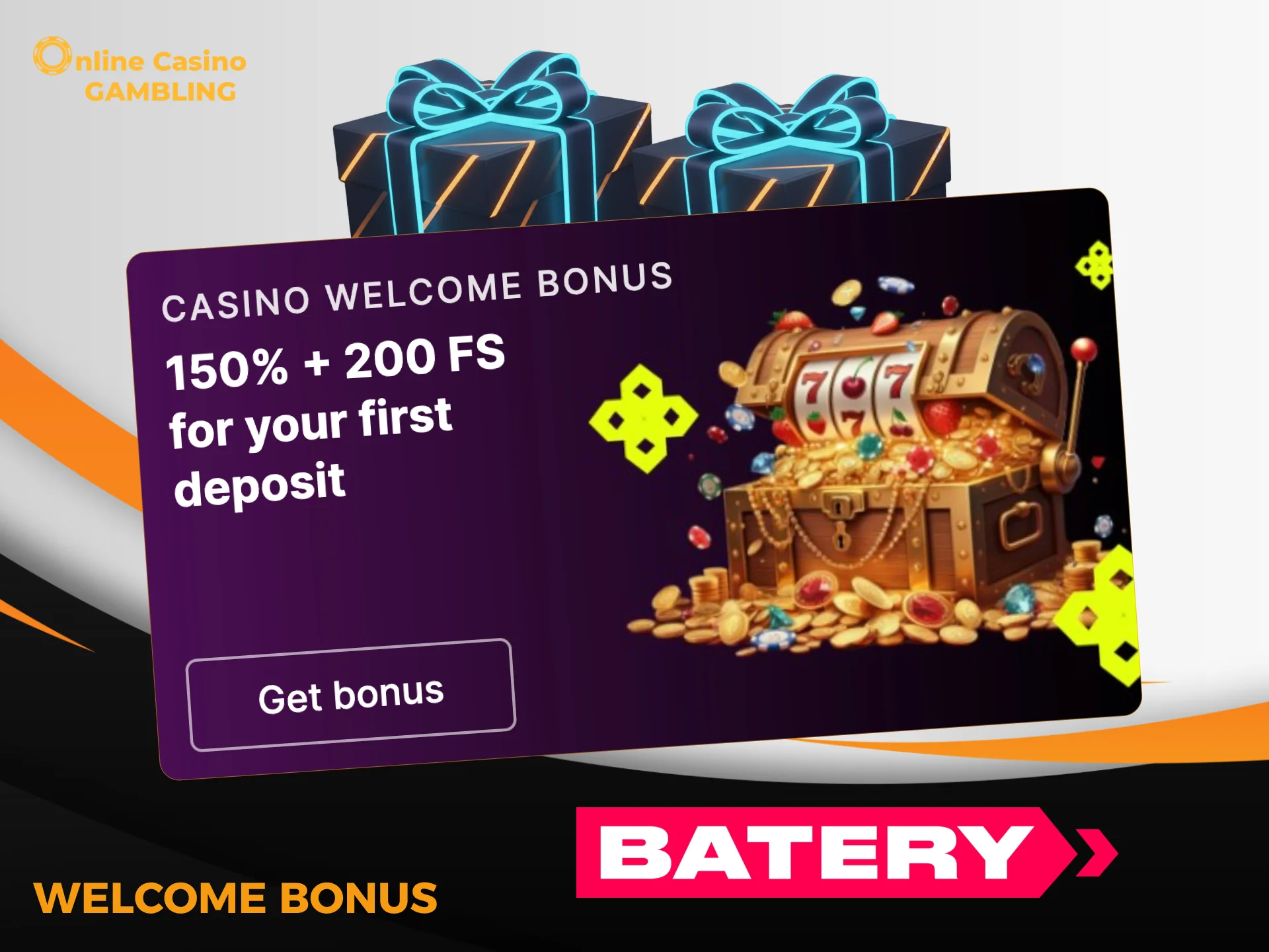 Claim your Batery welcome bonus with extra funds and free spins.