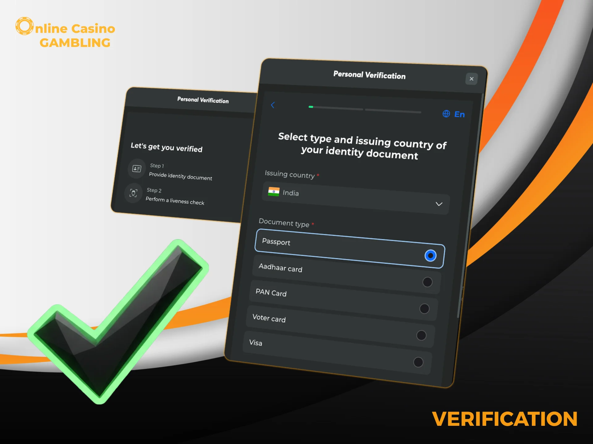 Submit ID and personal details for BC Game basic verification.