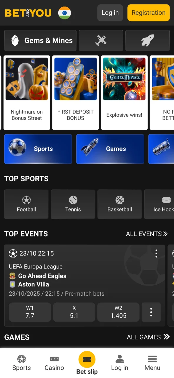 Visit BetAndYou official website to register and claim your welcome bonus today.