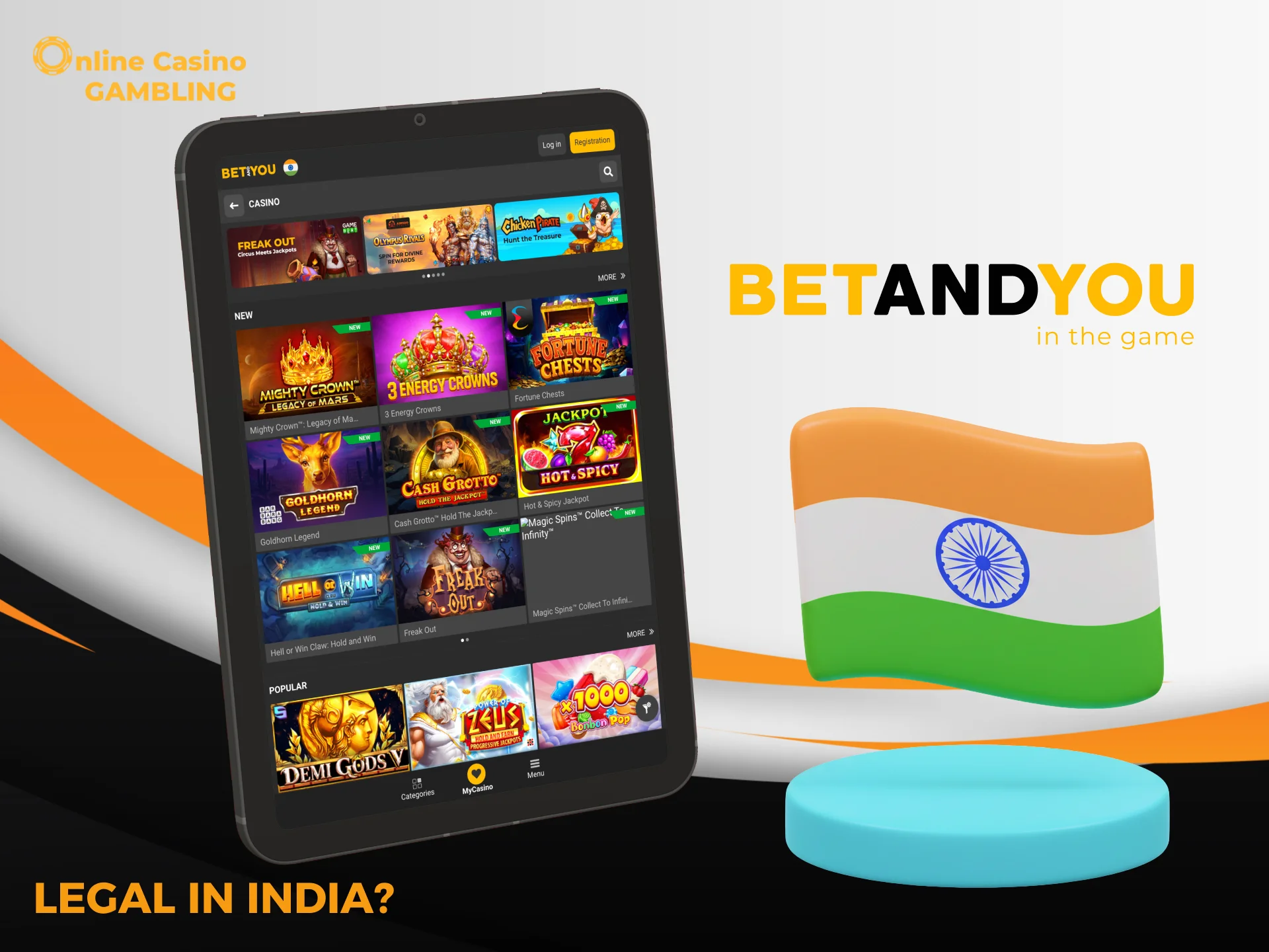 Play safely on BetAndYou, a licensed casino accessible to Indian players.