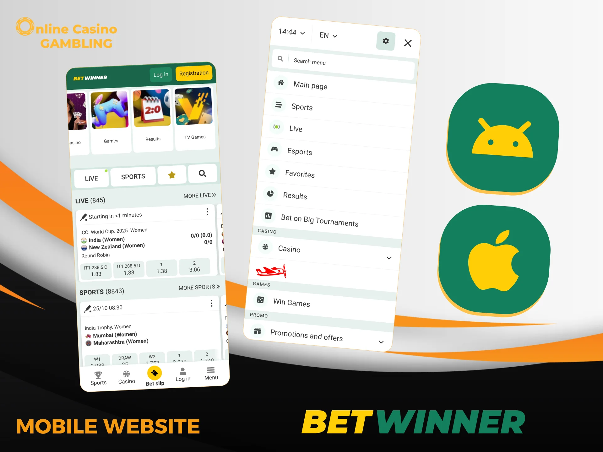 Play on Betwinner mobile site with full features in any browser.