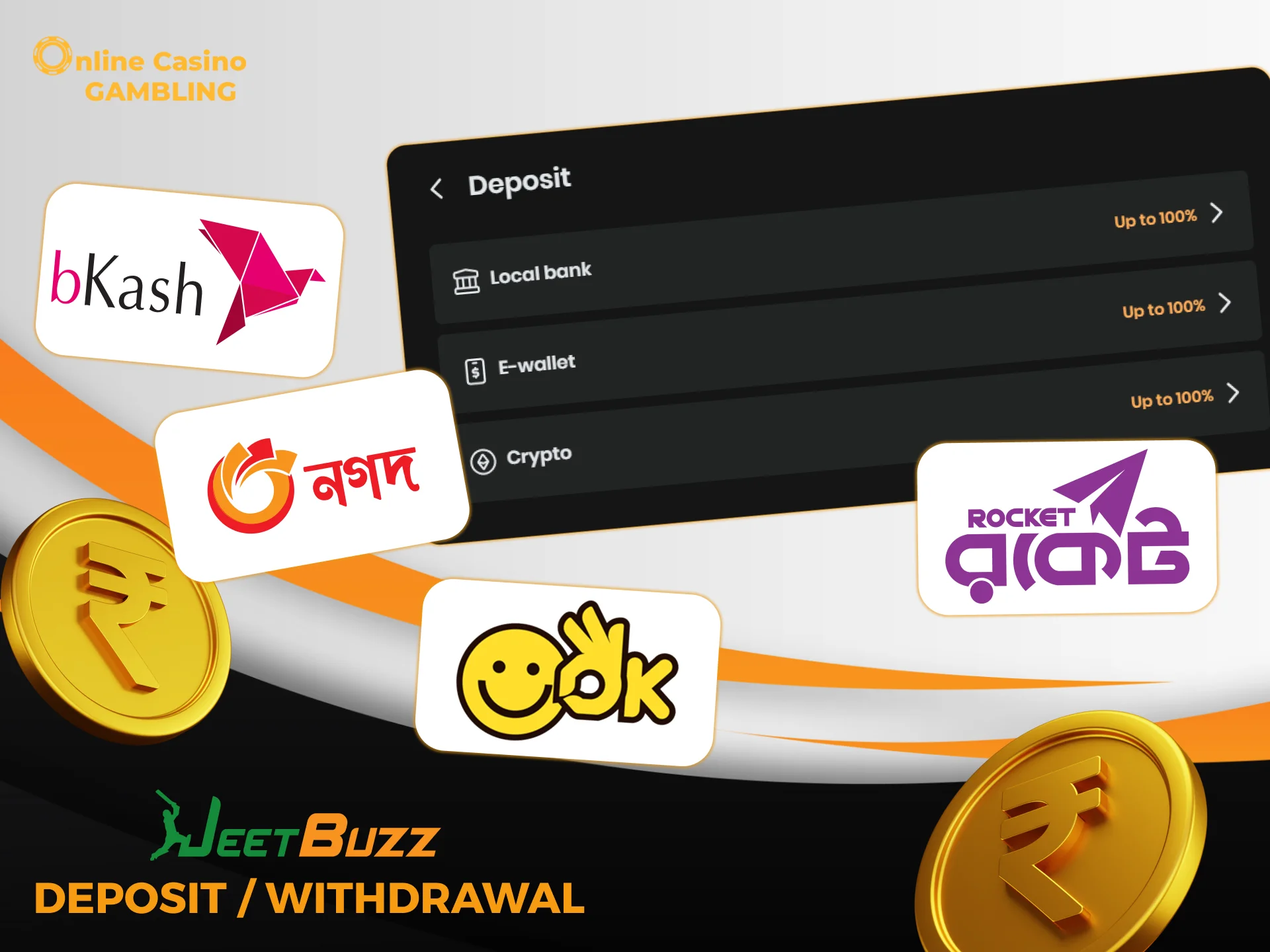 JeetBuzz offers convenient ways to top up your balance.