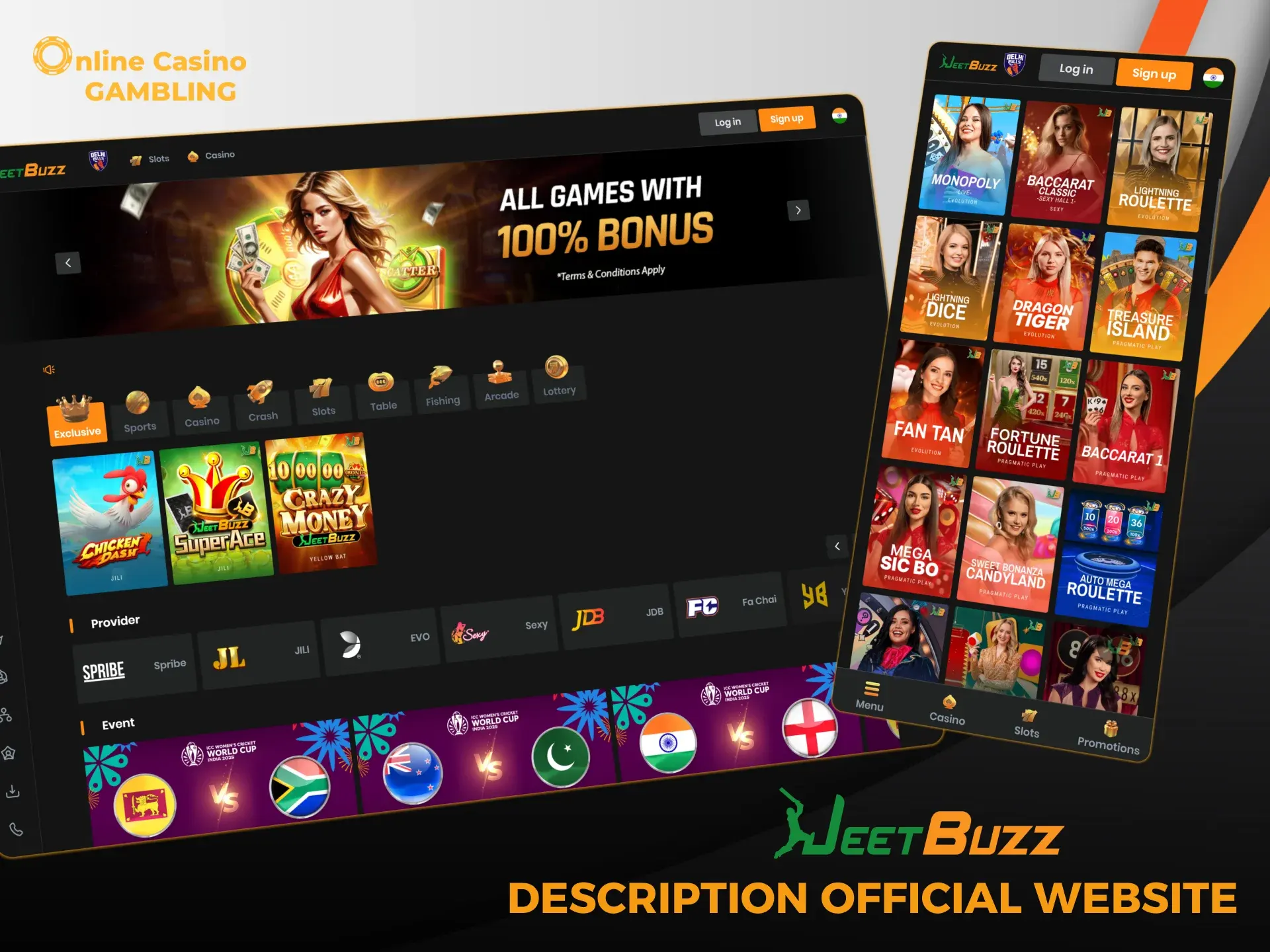 Explore the features of the official JeetBuzz website.