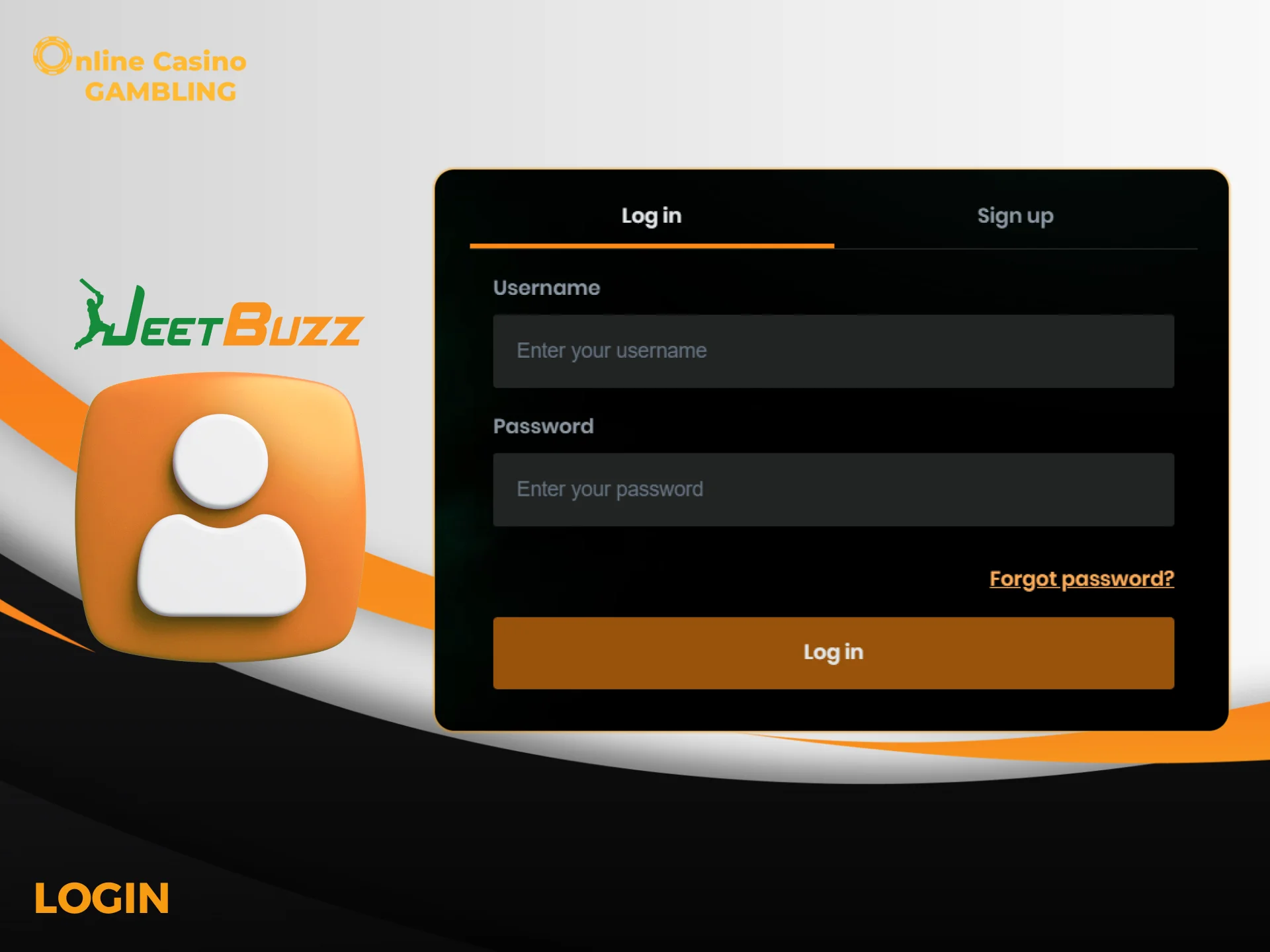 Enter your username and password to access your JeetBuzz account.