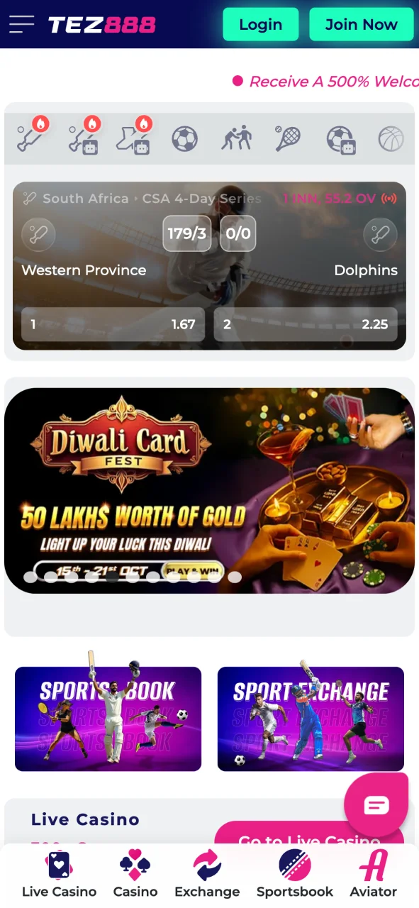 Visit the official Tez888 site and start playing now.