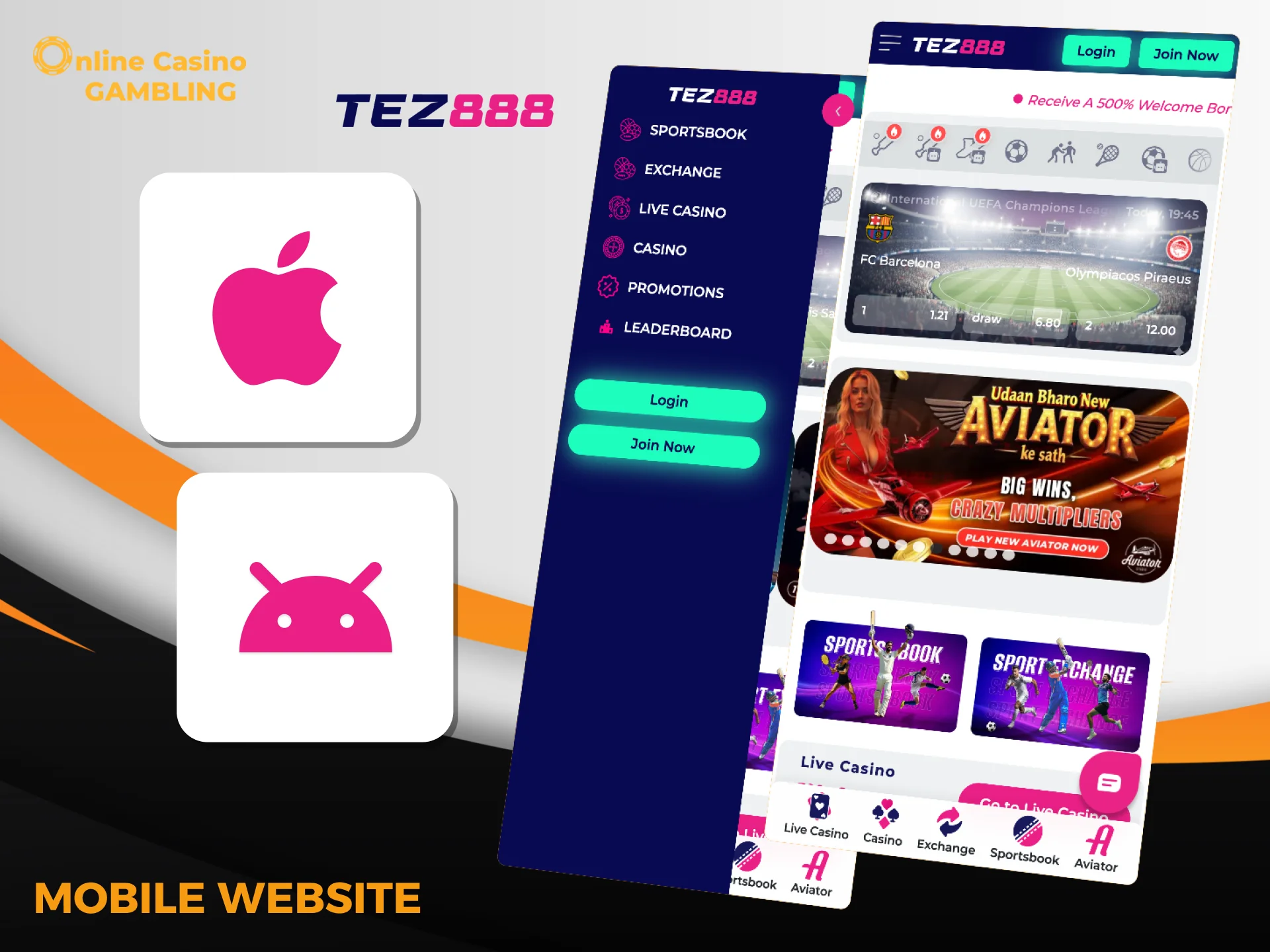 Access Tez888 anytime through your mobile browser.
