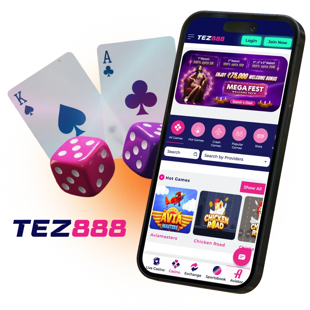 Start your journey at Tez888 India with a huge bonus and fast withdrawals.