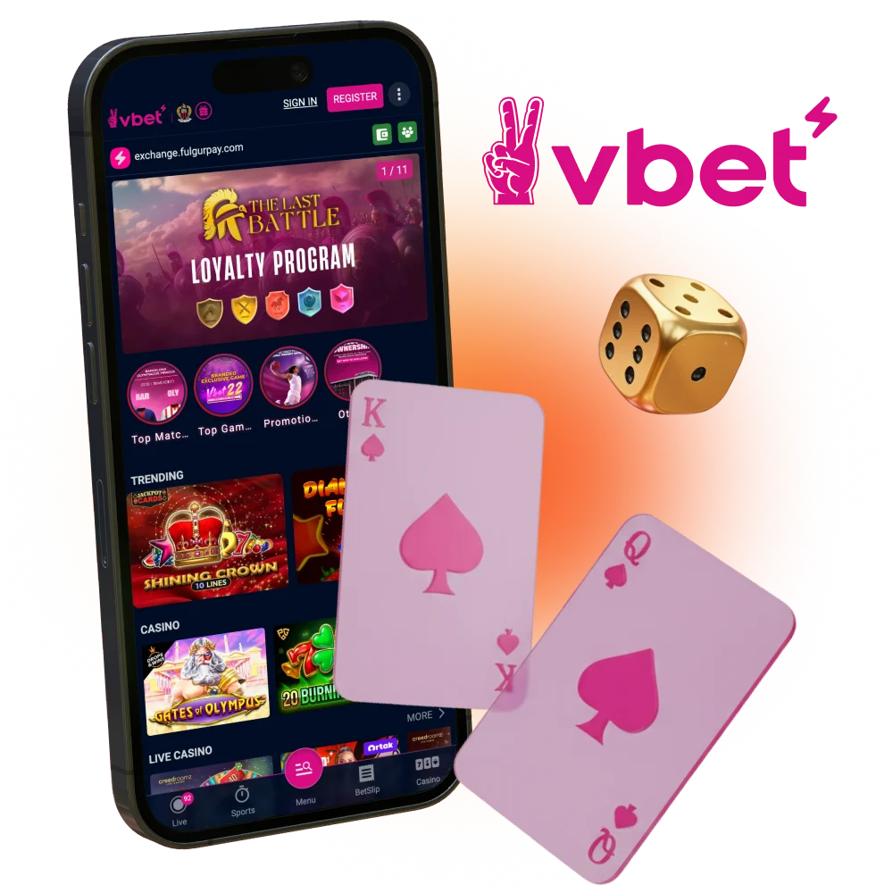 Register at VBet India for casino fun and daily promotions.