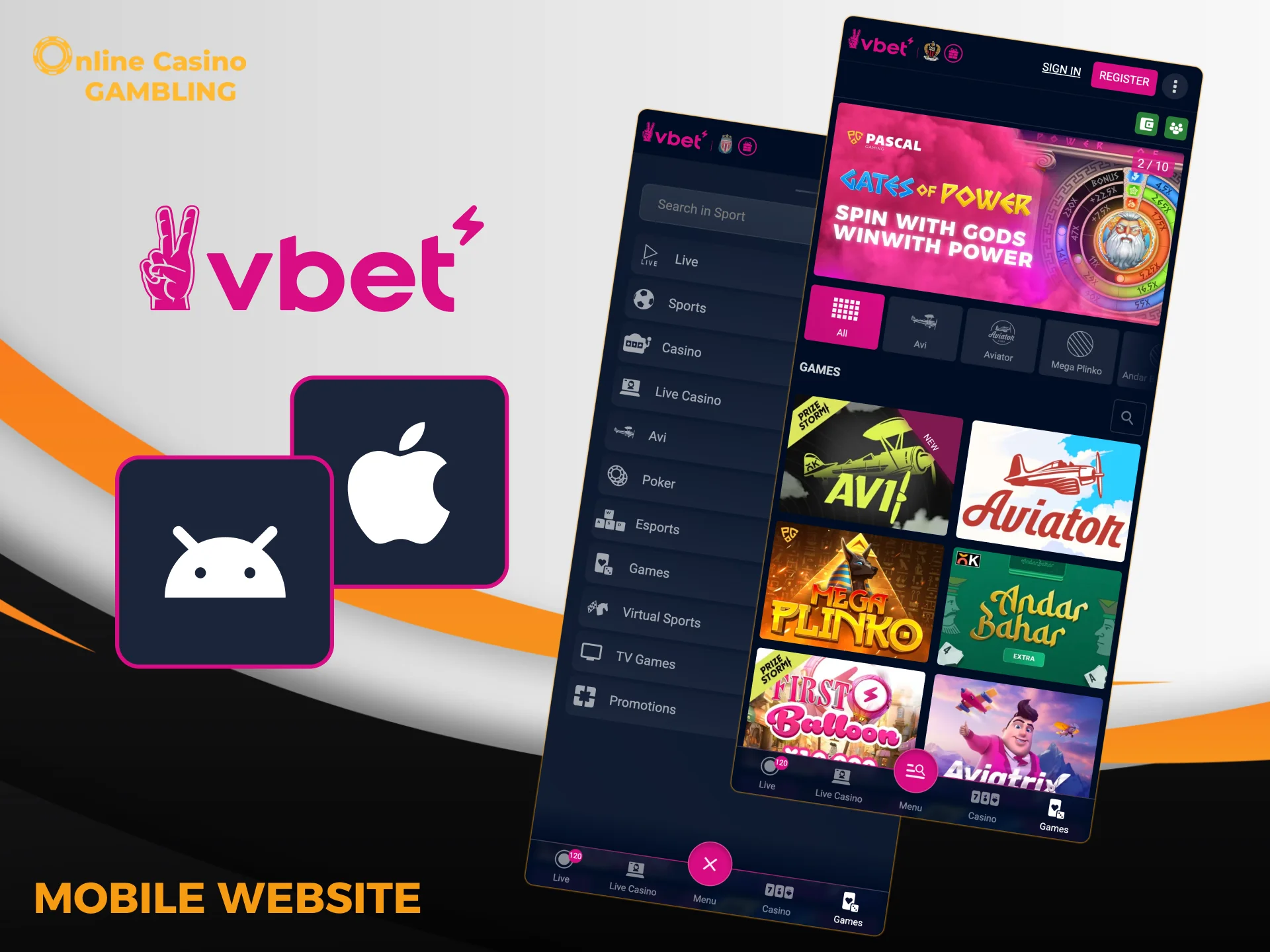 Play on VBet mobile site with full access to games and bets.